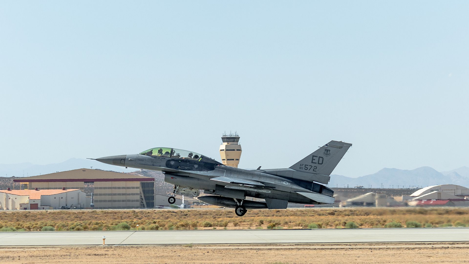 16 Fighting Falcon From The 416th Flight Test Squadron 412th Test Wing Takes Off From Edwards Air Force Base California 16 Fighting Falcon From The 416th Flight Test Squadron 412th Test Wing Takes Off From Edwards Air Force Base California