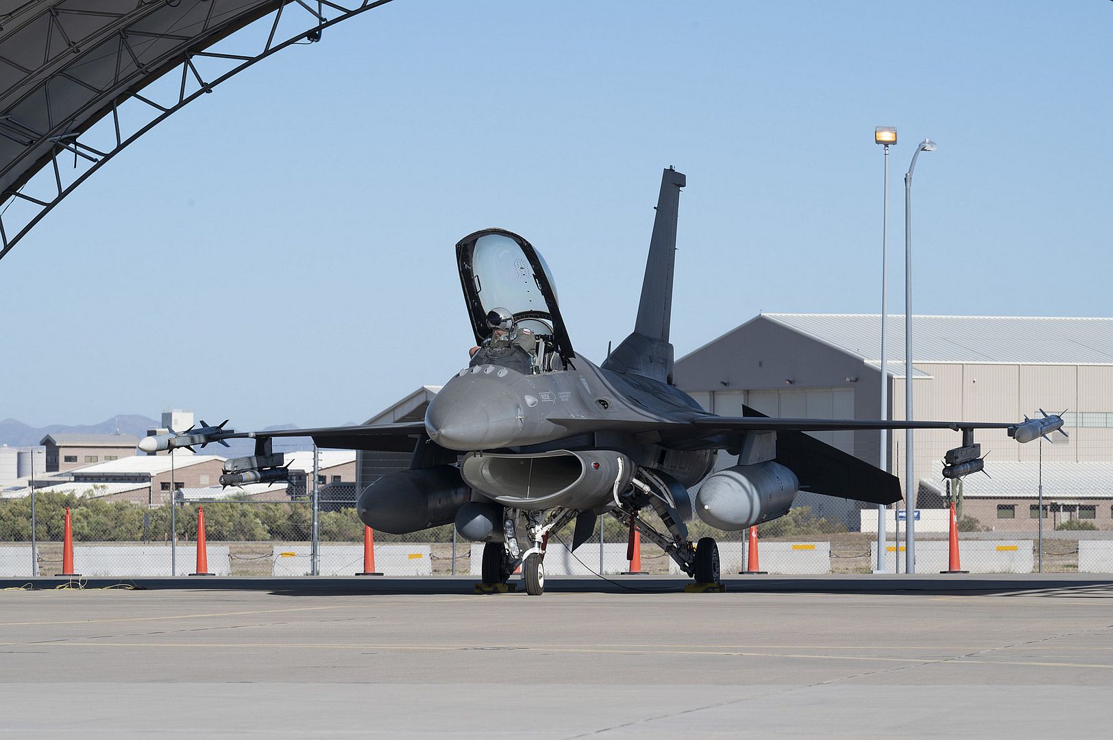 16 Fighter Jets Prepare To Take Off To Intercept A Track Of Interest Aircraft As Part Of AMALGAM EAGLE 23 16 Fighter Jets Prepare To Take Off To Intercept A Track Of Interest Aircraft As Part Of AMALGAM EAGLE 23