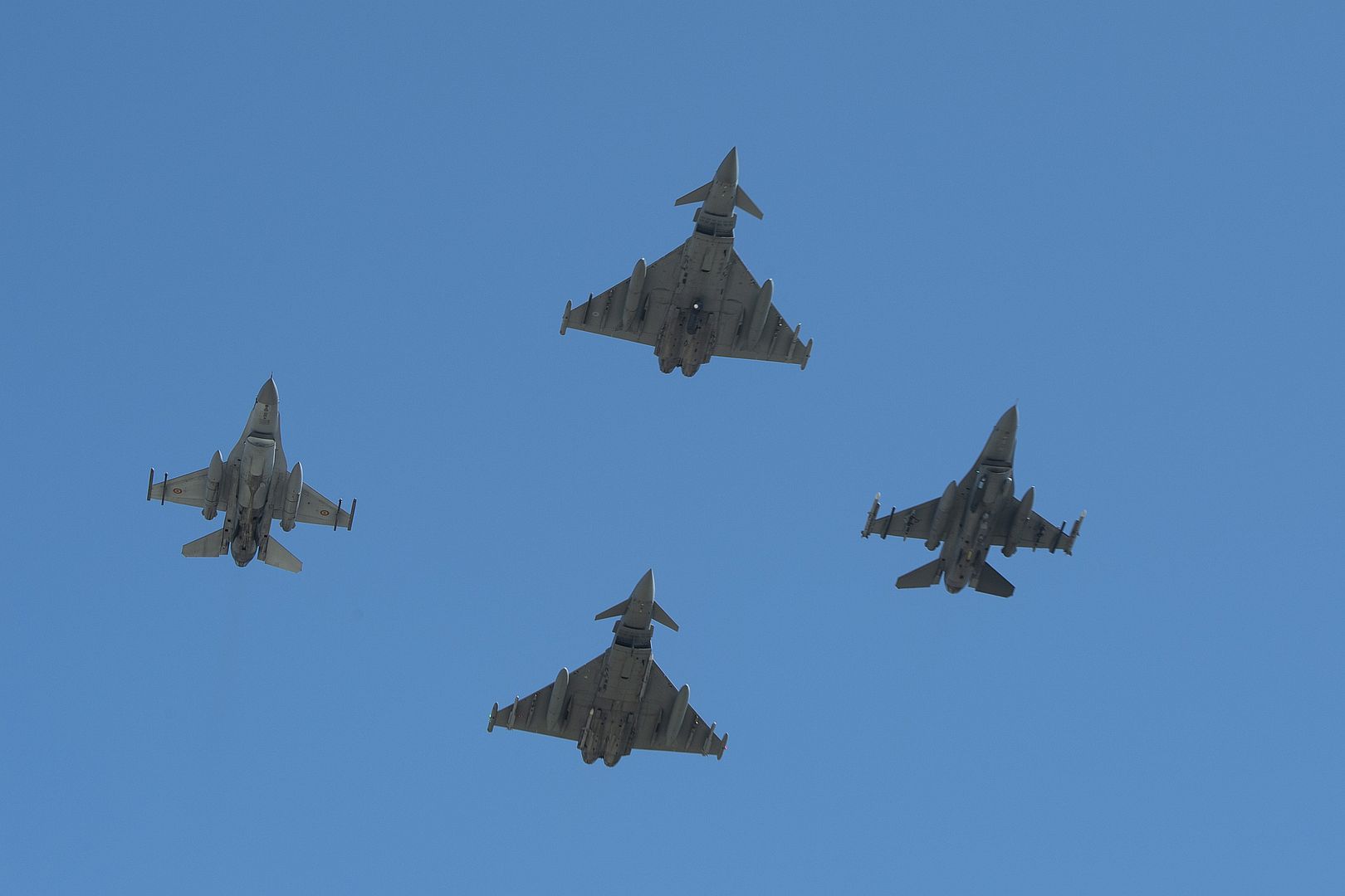 16 From The 480th Expeditionary Fighter Squadron Flies In Formation