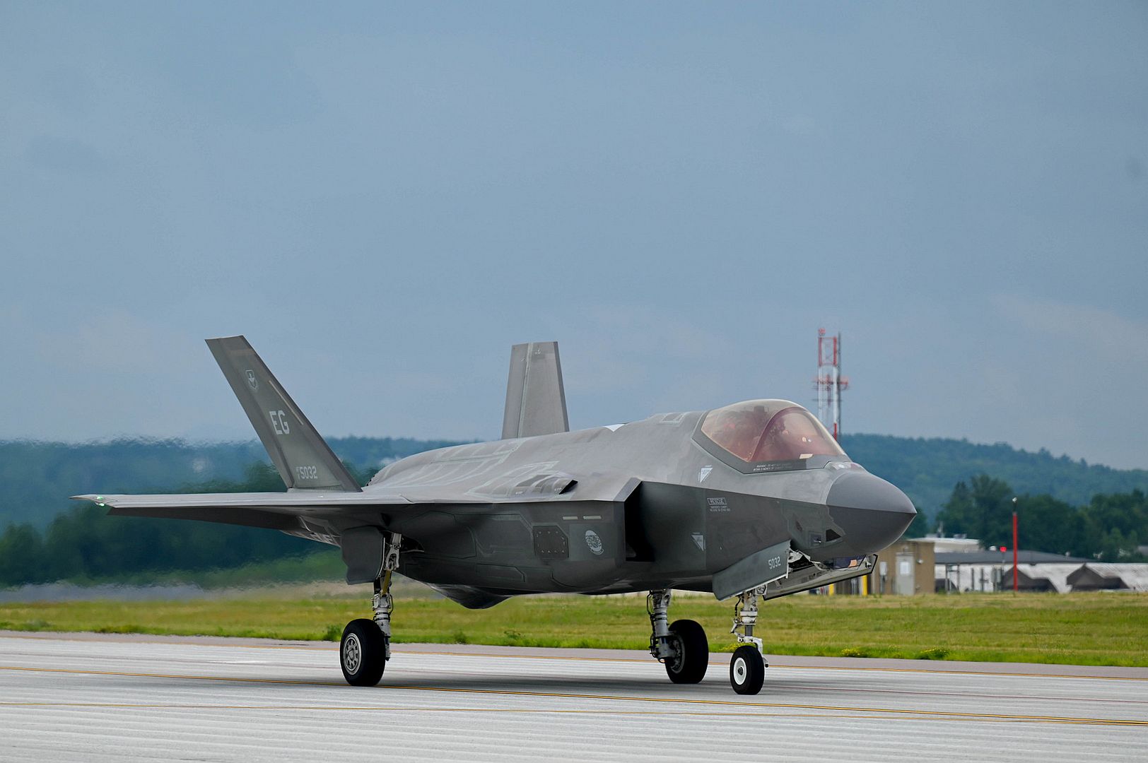 35A Lightning II Assigned To The 60th Fighter Squadron 33rd Fighter Wing Eglin Air Force Base Florida Lands At Burlington Air National Guard Base Vermont July 12 2022 35A Lightning II Assigned To The 60th Fighter Squadron 33rd Fighter Wing Eglin Air Force Base Florida Lands At Burlington Air National Guard Base Vermont July 12 2022