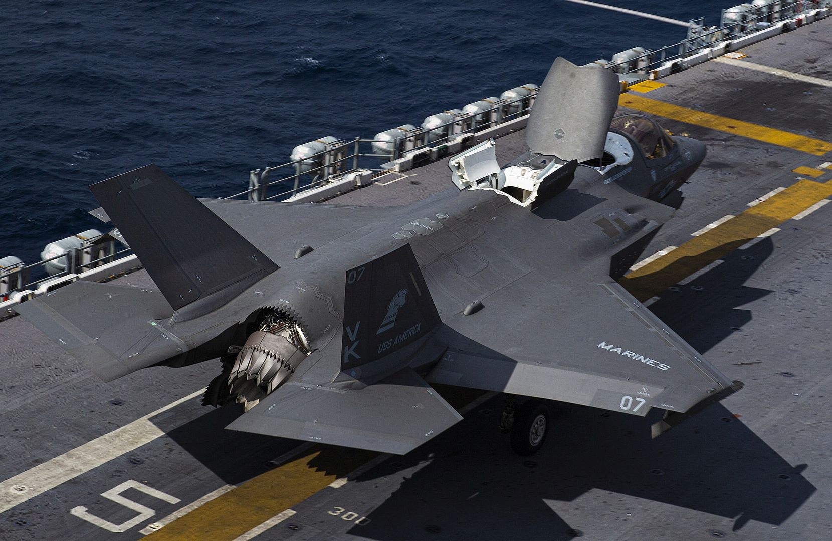 35B Lightning II Fighter Aircraft Attached To Marine Medium Tiltrotor Squadron VMM 265 35B Lightning II Fighter Aircraft Attached To Marine Medium Tiltrotor Squadron VMM 265