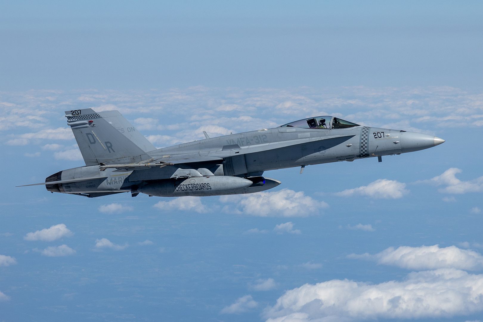18C Hornet Assigned To Marine Fighter Attack Squadron 312 2nd Marine Aircraft Wing Patrols Polish Airspace