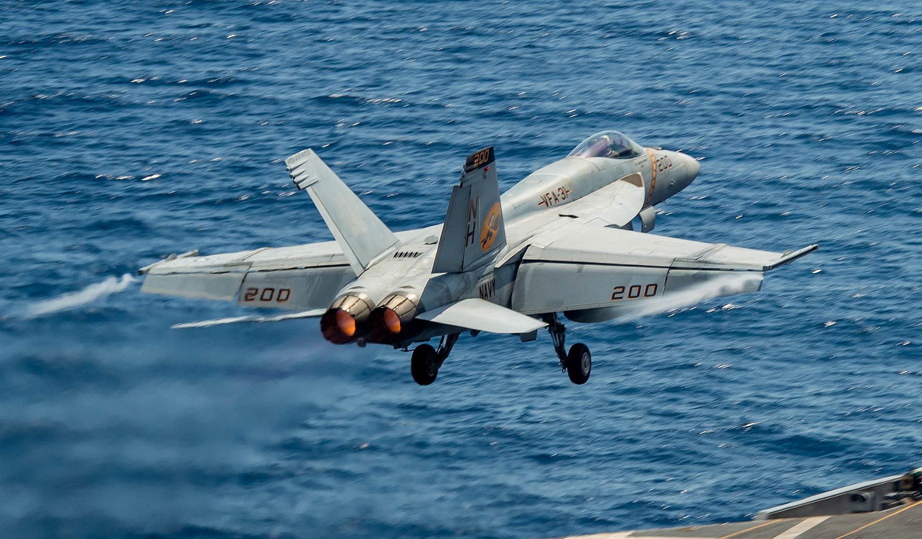  Launches From The Flight Deck Of The Aircraft Carrier USS Theodore Roosevelt
