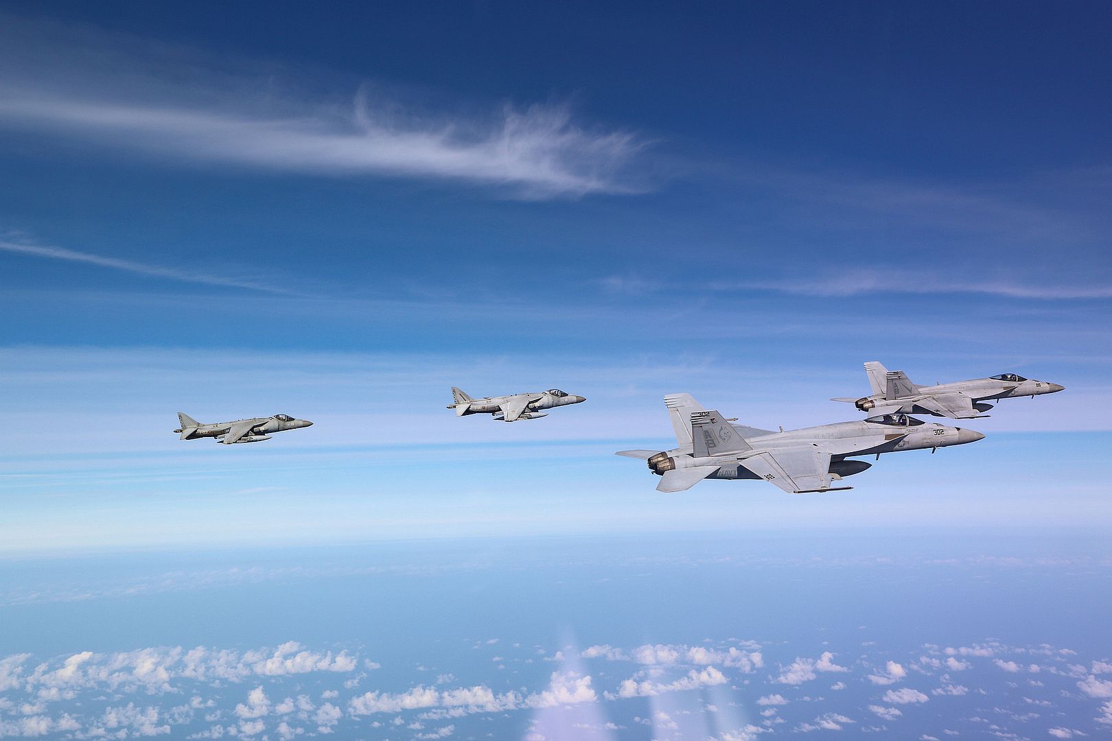 18E Super Hornets Attached To The Blue Blasters Of Strike Fighter Squadron VFA 34 18E Super Hornets Attached To The Blue Blasters Of Strike Fighter Squadron VFA 34