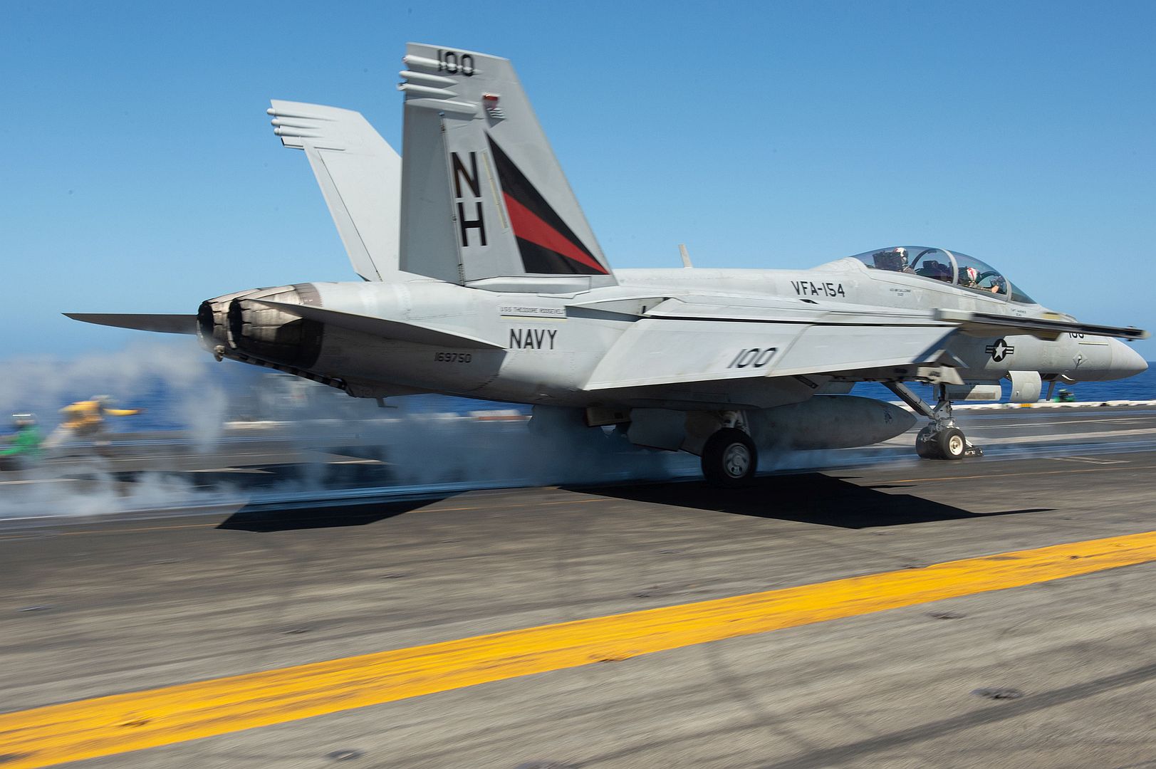  Takes Off From The Flight Deck Of The Aircraft Carrier USS Theodore Roosevelt
