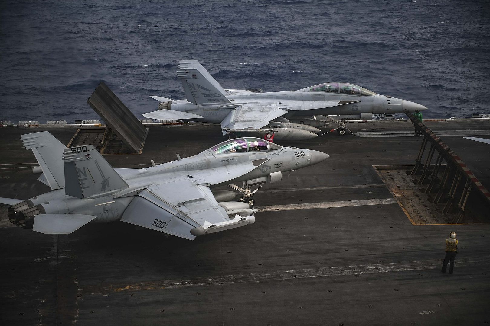 18F Super Hornet Assigned To The Bounty Hunters Of Strike Fighter Squadron VFA 2