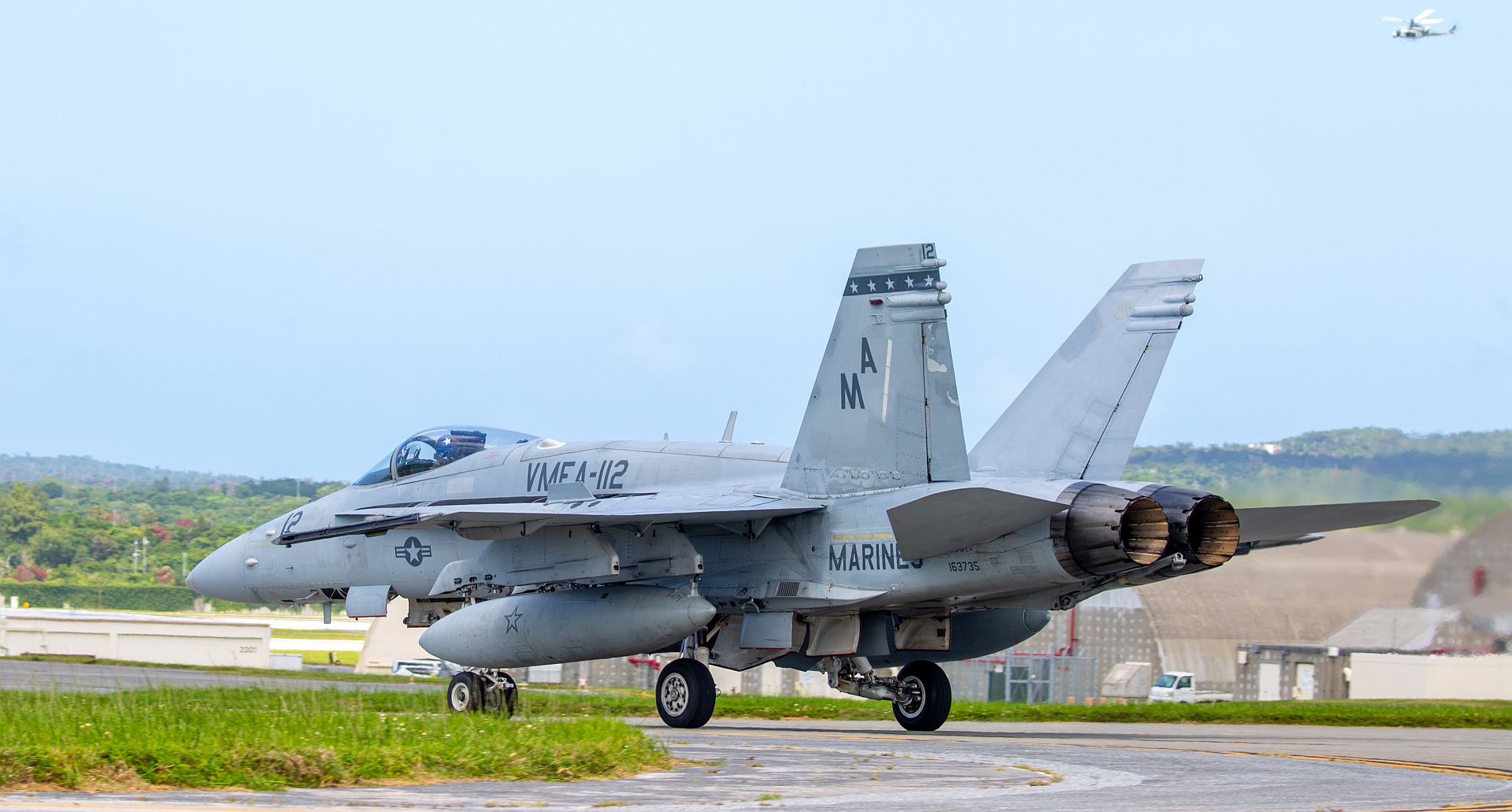 18 Hornet Taxis The Flight Line During Exercise Noble Jaguar 2021 18 Hornet Taxis The Flight Line During Exercise Noble Jaguar 2021