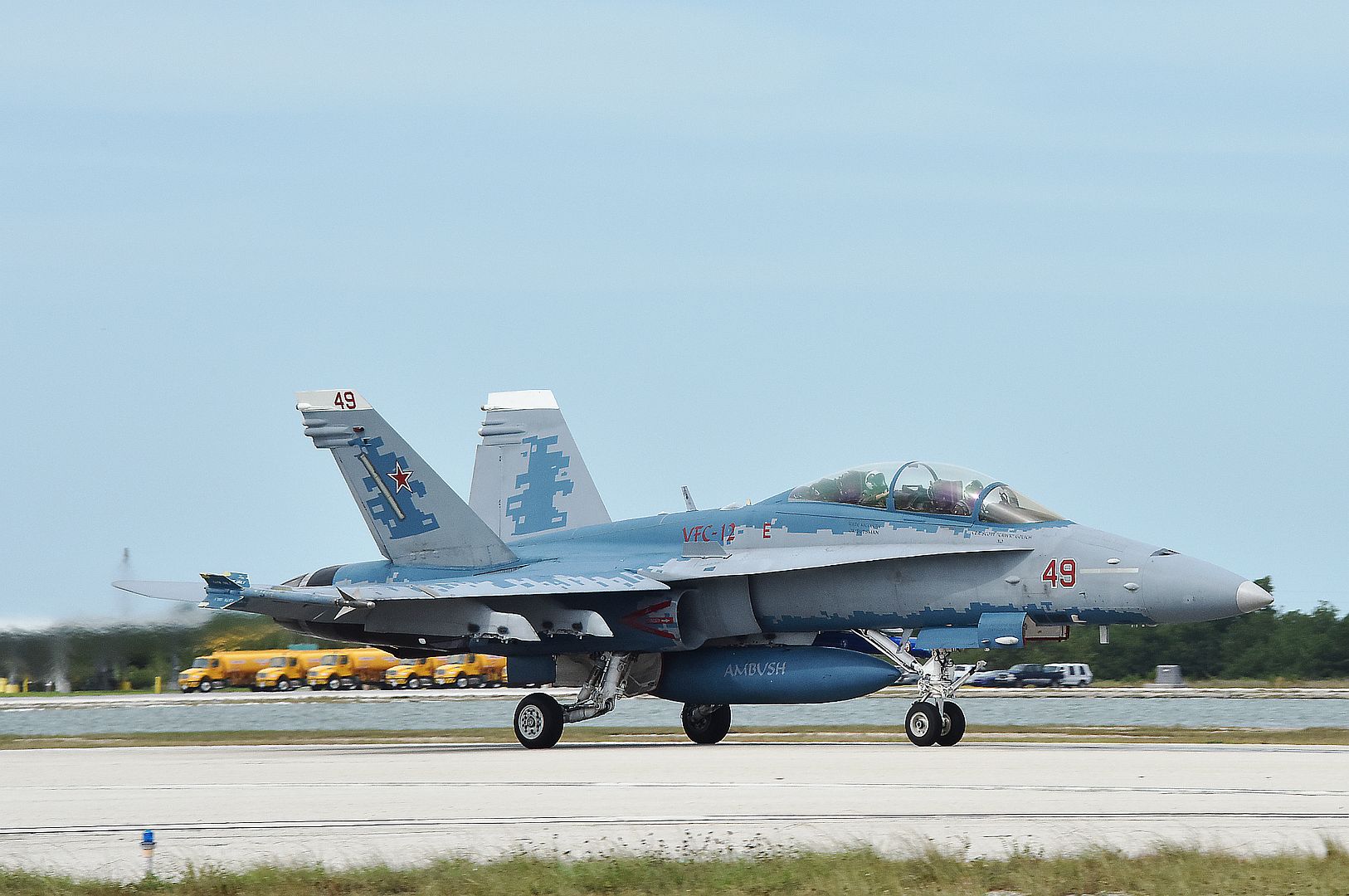 FA 18D Hornet From Fighter Squadron Composite 12 Fighting Omars Takes Off From Naval Air Station Key Wests Boca Chica Field