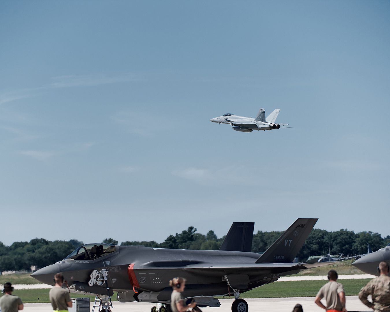  Takes Off Over F 35A Lightning IIs Assigned To The 158th Fighter Wing Vermont Air National Guard