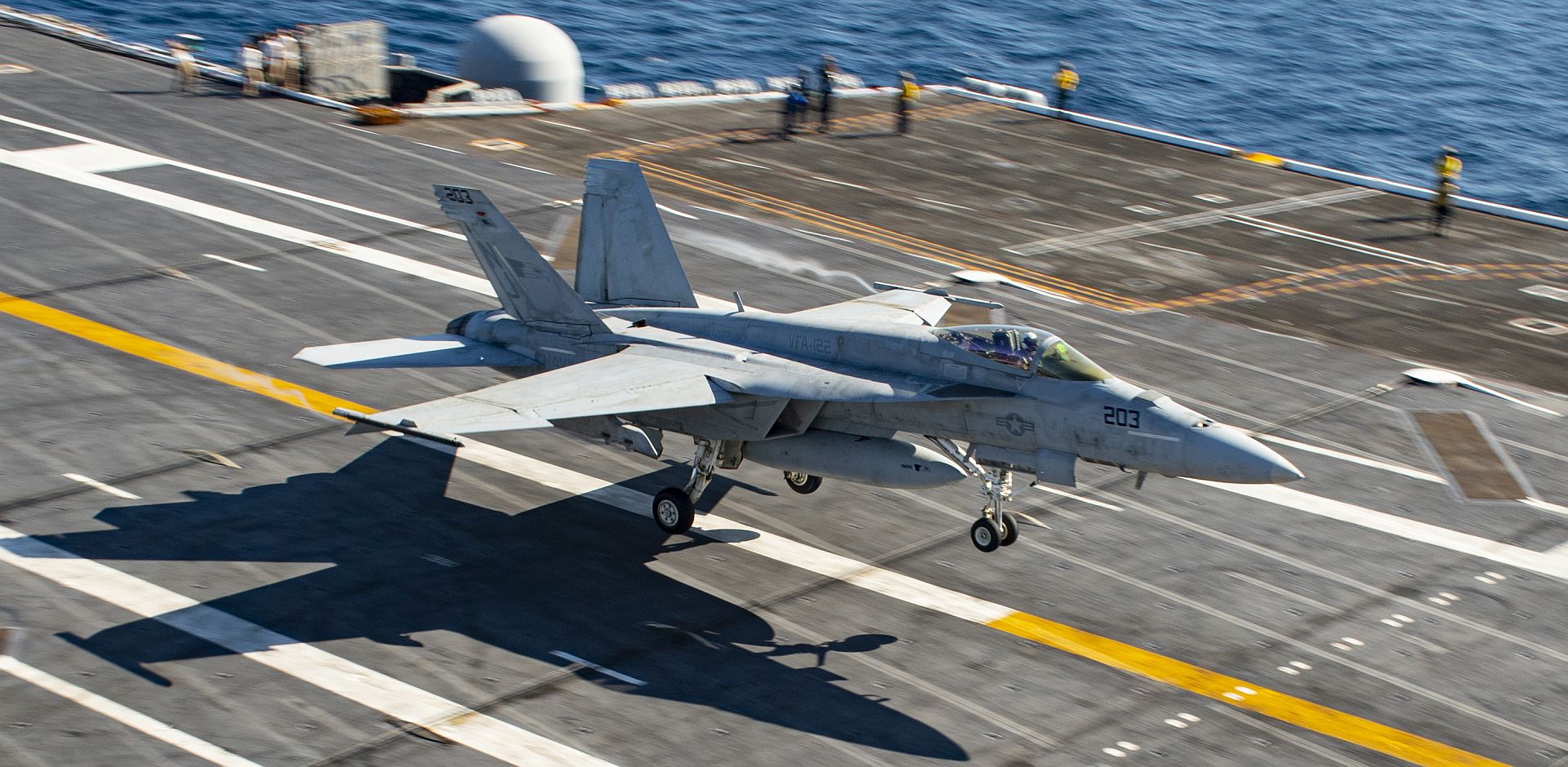 FA 18E Super Hornet Assigned To The Flying Eagles Of Strike Fighter Squadron VFA 122