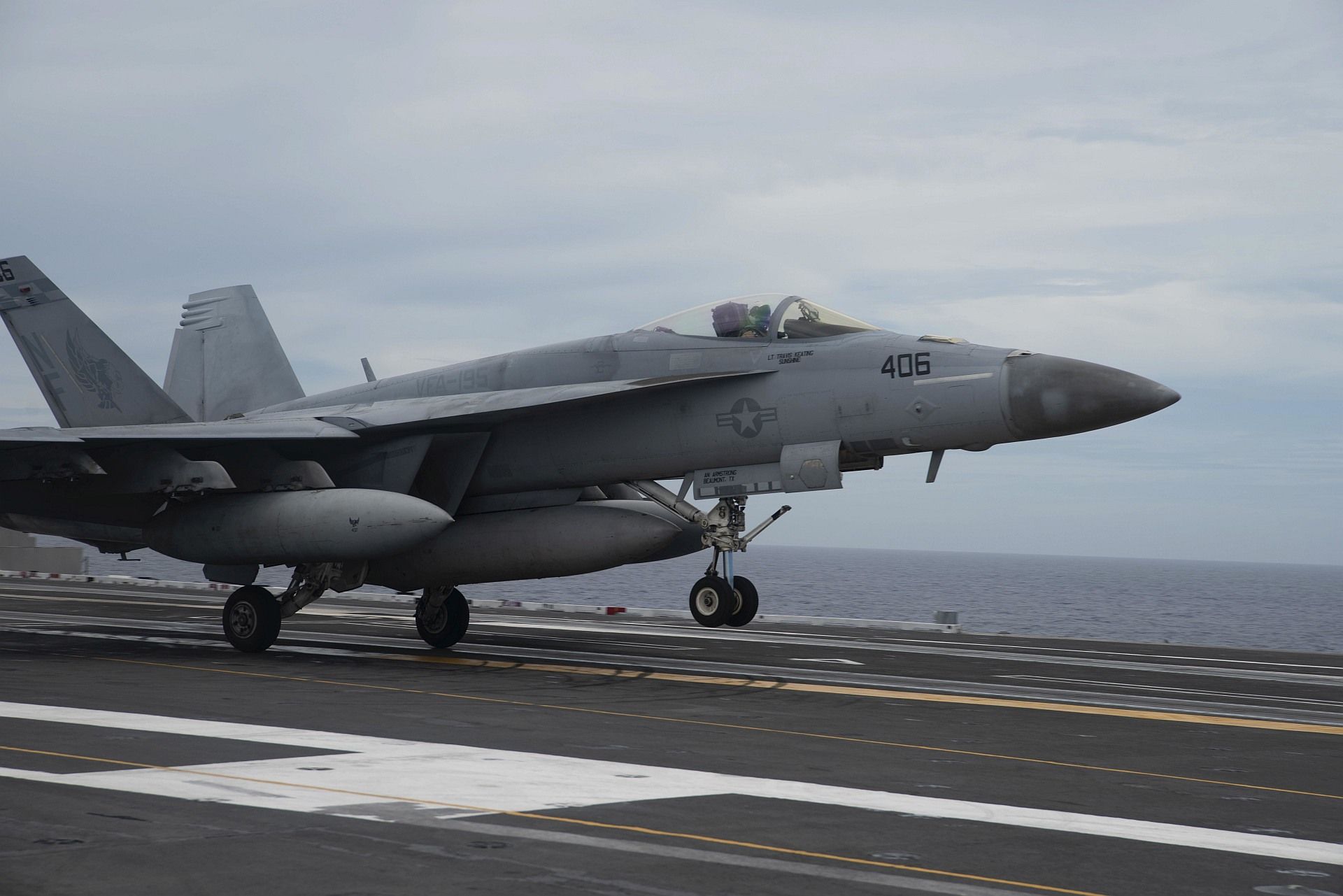 FA 18E Super Hornet Attached To Strike Fighter Squadron 195 1 