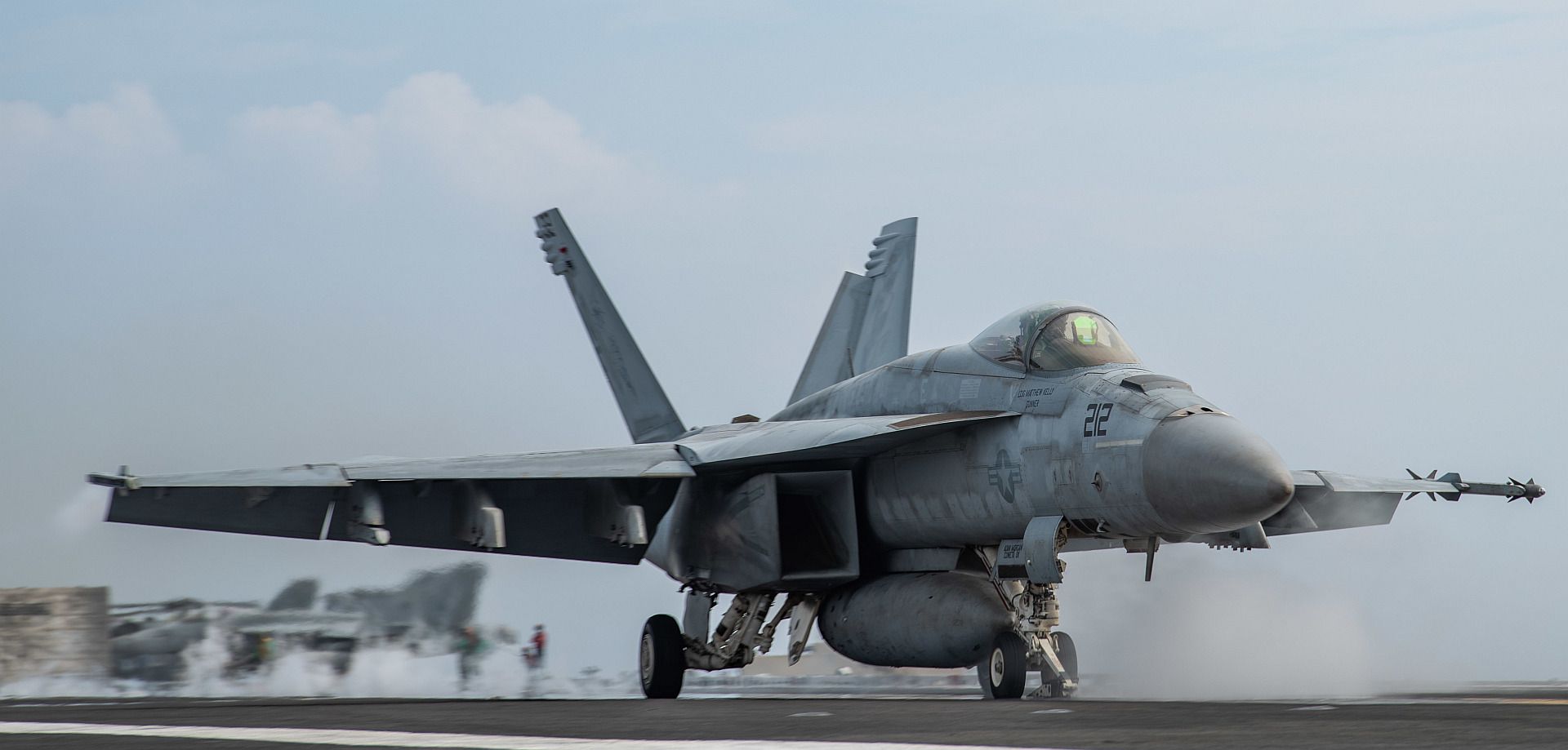 FA 18E Super Hornet Attached To The Royal Maces Of Strike Fighter Squadron 27 Launches From The Flight Deck Of The Navy S Only Forward Deployed Aircraft Carrier USS Ronald Reagan