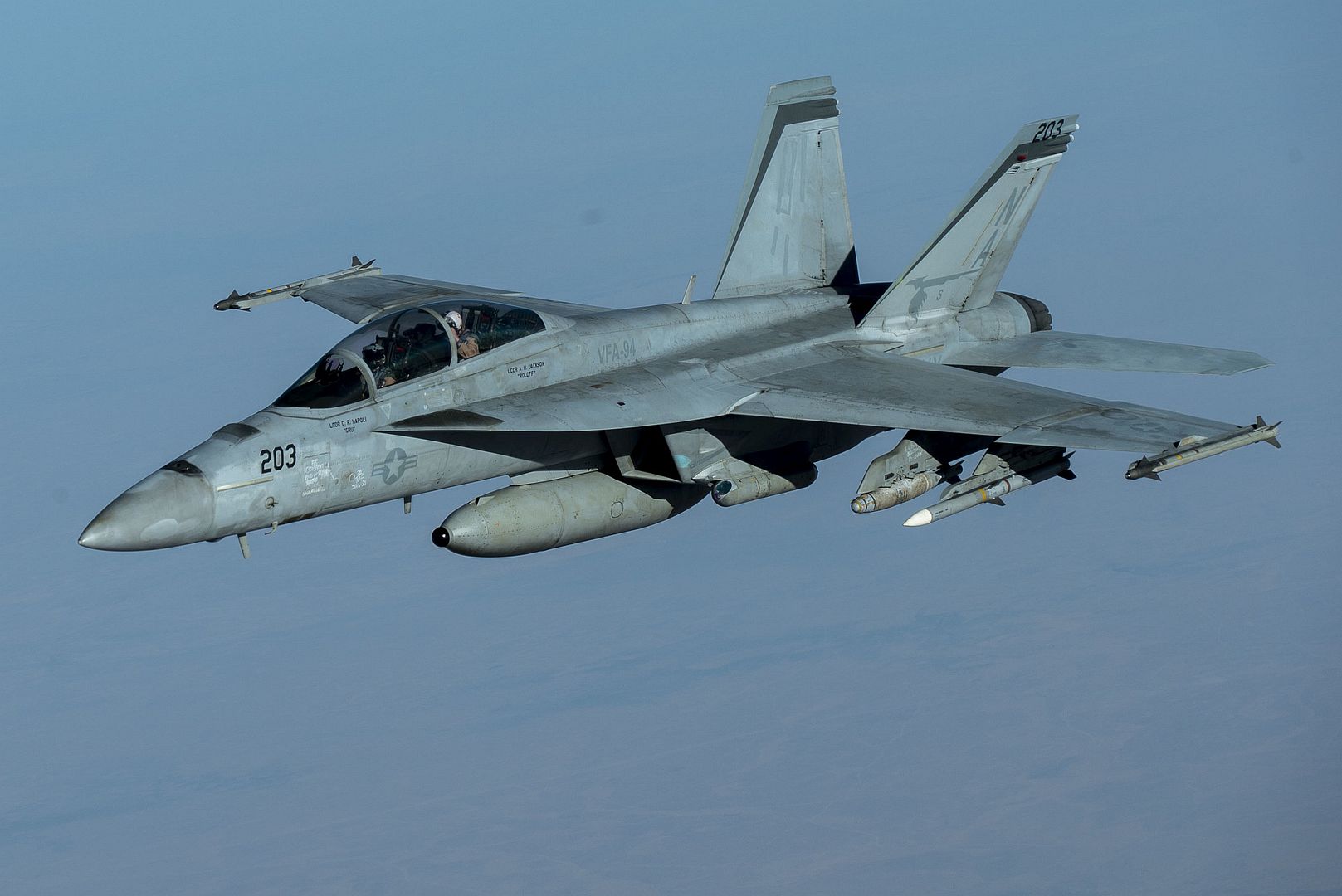 FA 18F Super Hornet From The Mighty Shrikes Of Strike Fighter Squadron VFA 94