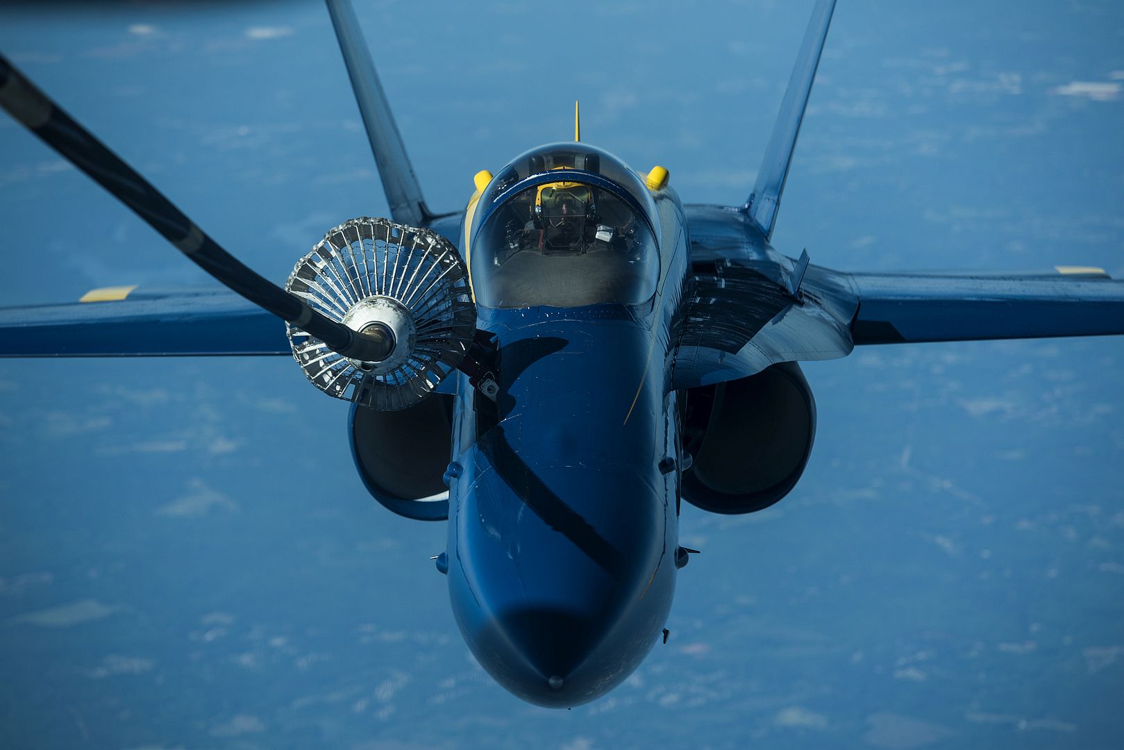 Navy Blue Angels Refuels In Flight From A 305th Air Mobility Wing KC 10 Extender Navy Blue Angels Refuels In Flight From A 305th Air Mobility Wing KC 10 Extender