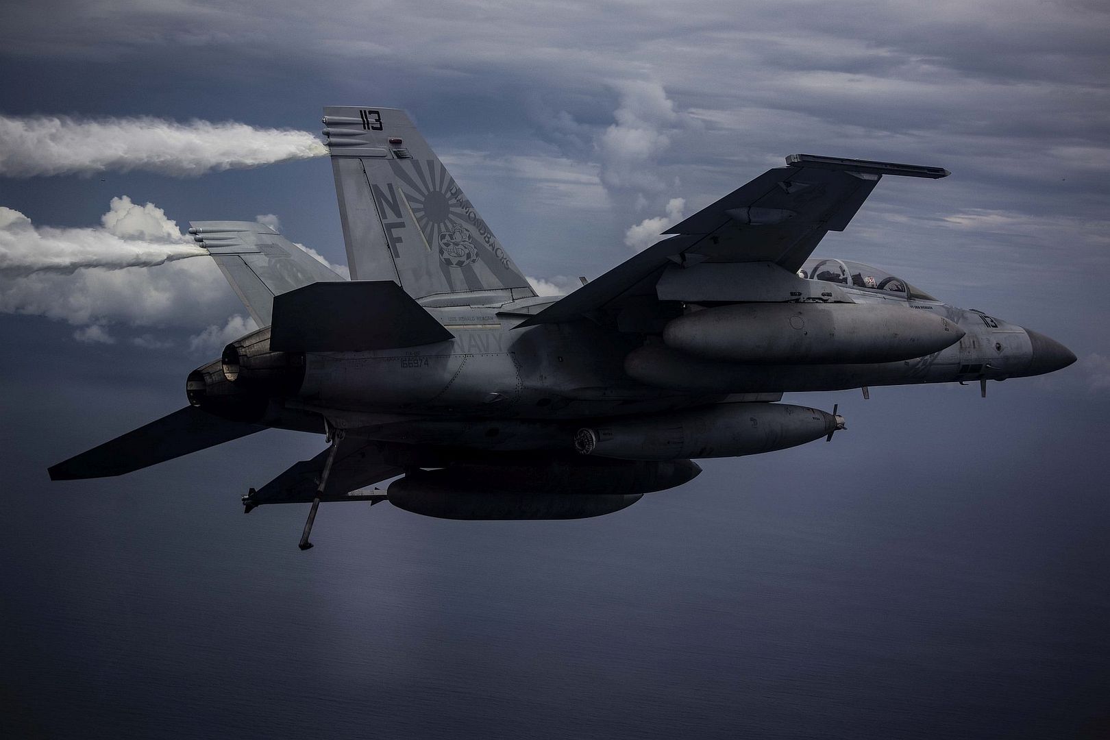 FA 18 Super Hornet Attached To The Diamondbacks Of Strike Fighter Squadron 102