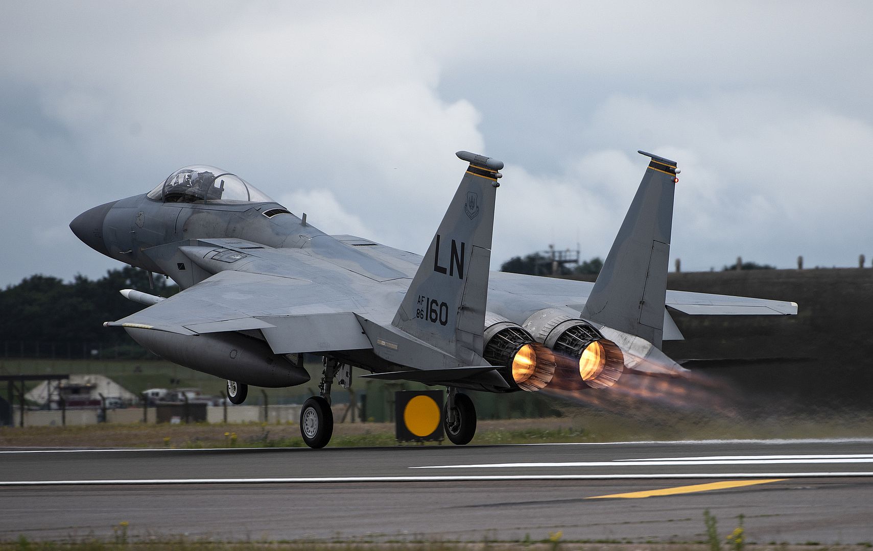 F 15C Eagle Assigned To The 493rd Fighter Squadron Takes Off From Royal Air Force Lakenheath England During Exercise Point Blank 20 3 July 16 2020