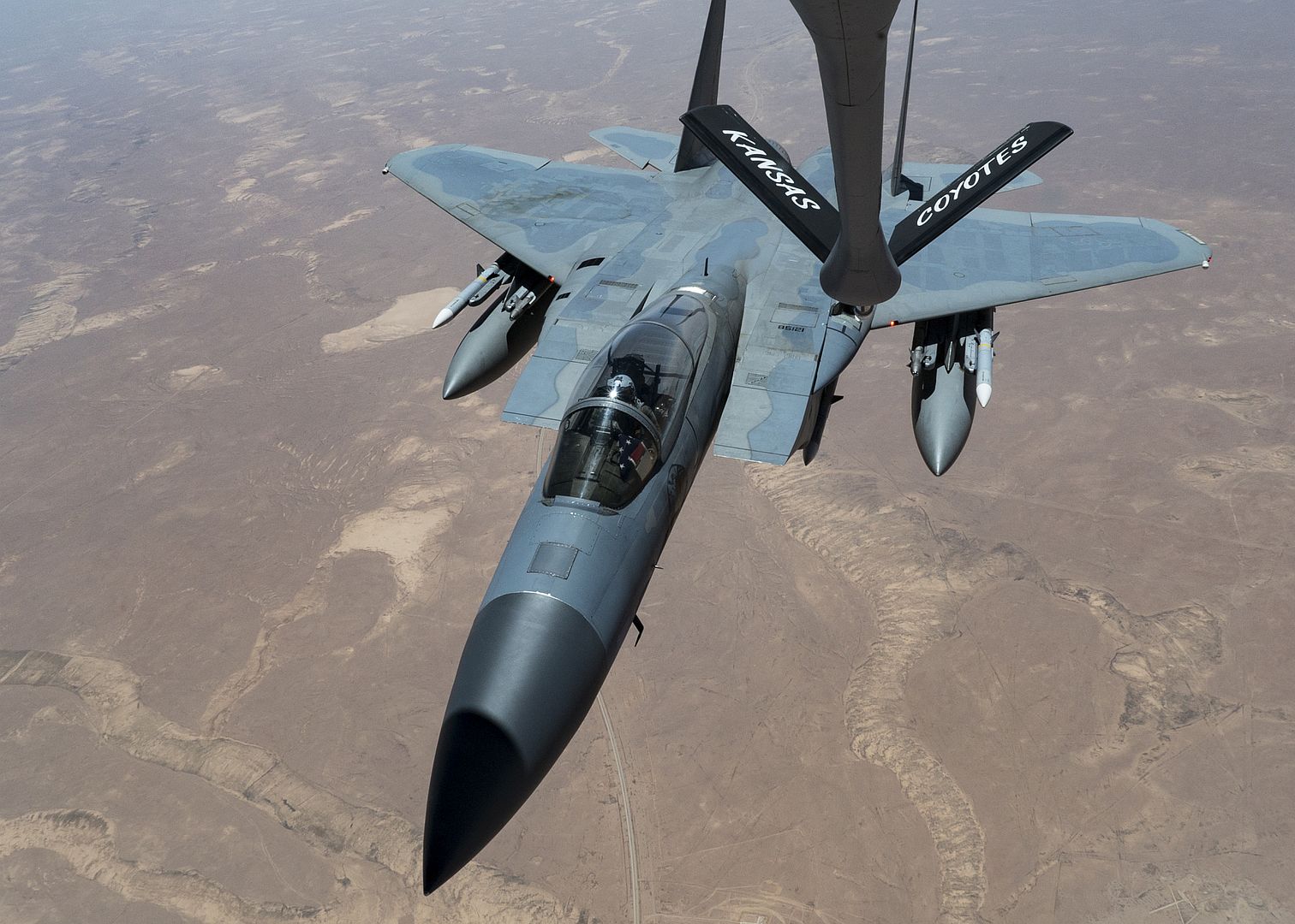  Air Force KC 135 Stratotanker Deployed With The 28th Expeditionary Air Refueling Squadron