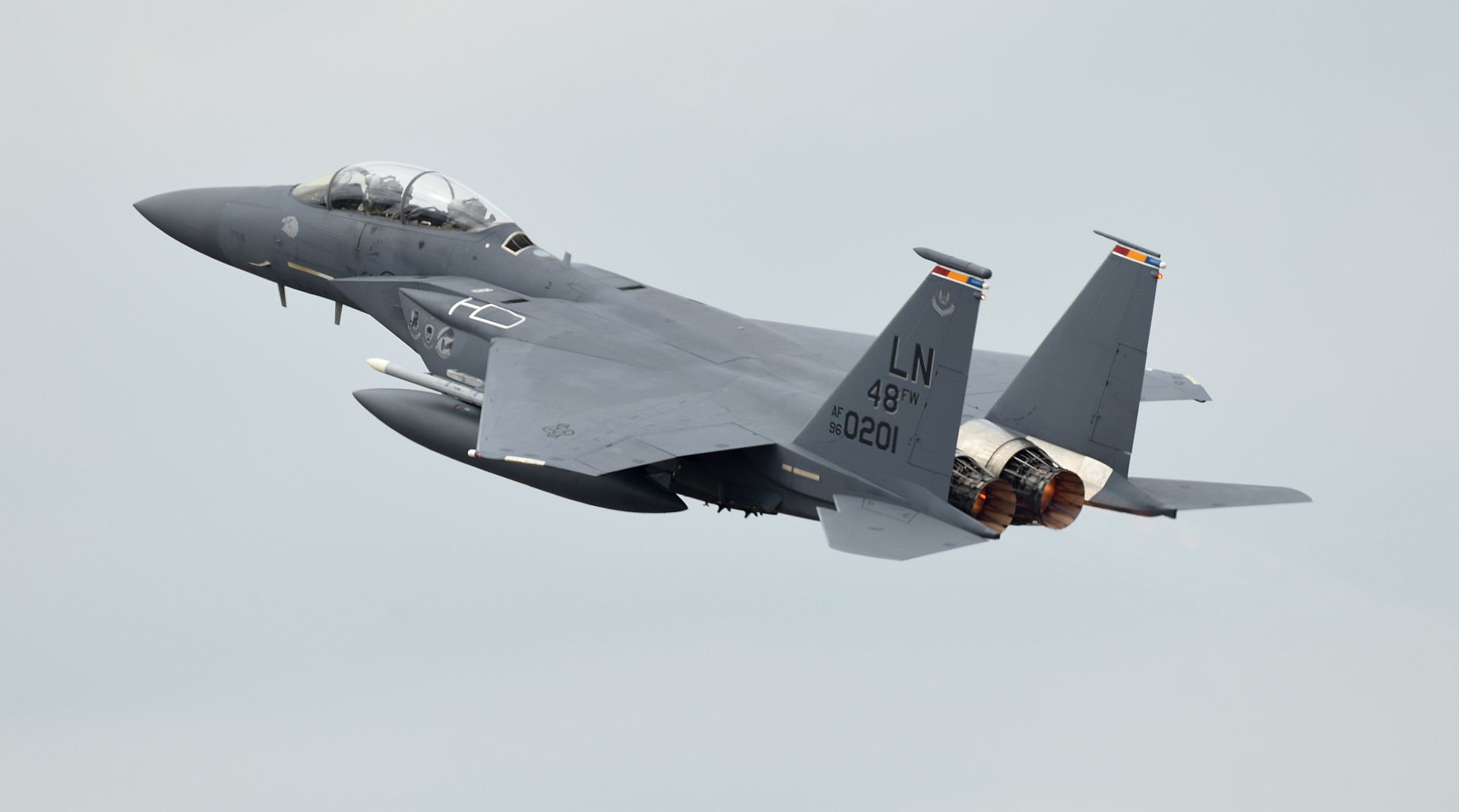 F 15E Strike Eagle Flies Over Royal Air Force Lakenheath England May 27 2020