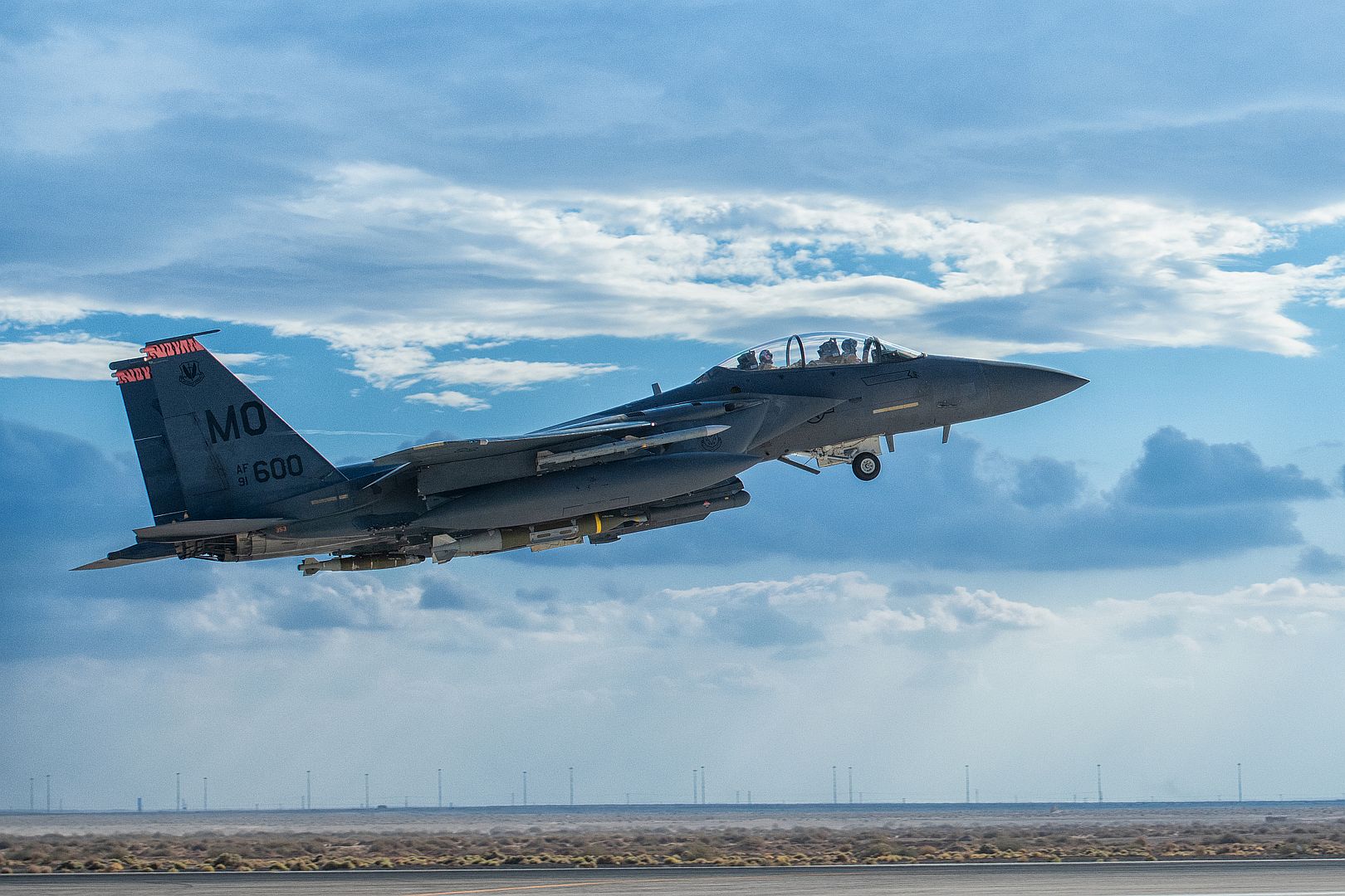 F 15E Strike Eagle Takes Off During The Mid Afternoon For A Mission Hours After The Crew Enjoyed A Thanksgiving Dinner