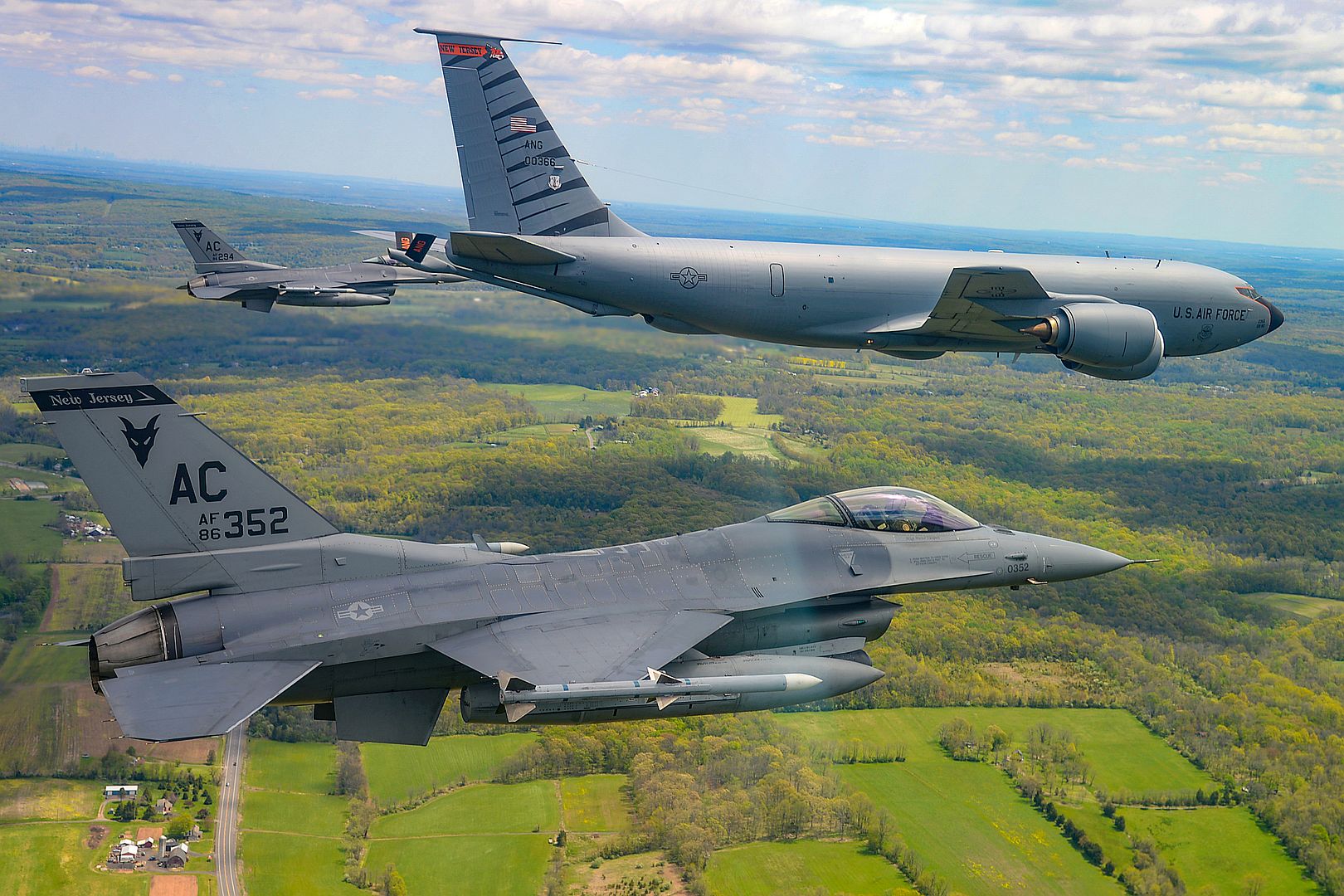  And A KC 135R Stratotanker Assigned To The 108th Wing 1