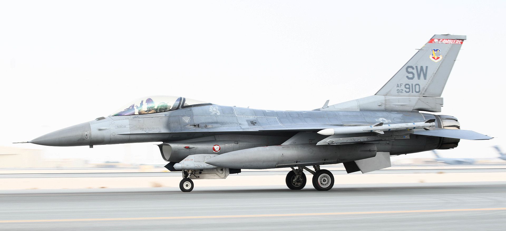 F 16 Fighting Falcon Pilot Assigned To The 77th Expeditionary Fighter Squadron Deployed To Prince Sultan Air Base Kingdom Of Saudi Arabia 