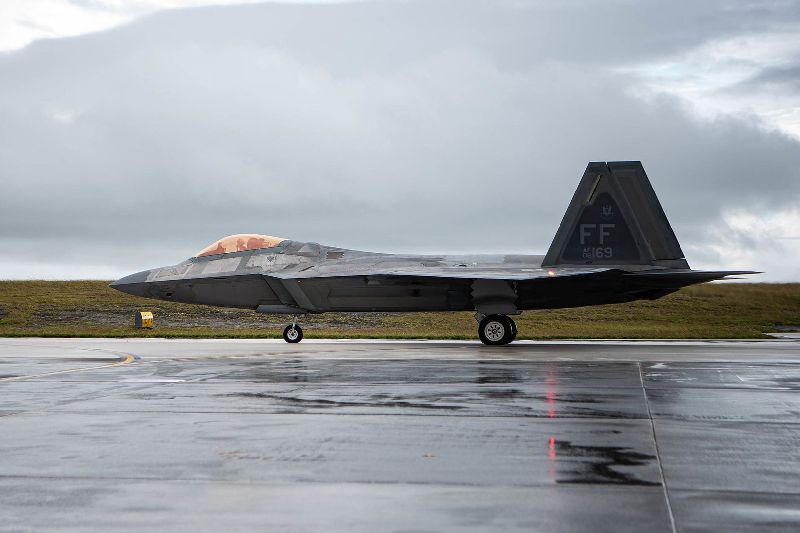F 22 Raptors With The 94th Fighter Squadron At Joint Base Langley Eustis Virginia Prepare For A Veterans Day Flyover Out Of Andersen Air Force Base Guam On November 11 2020
