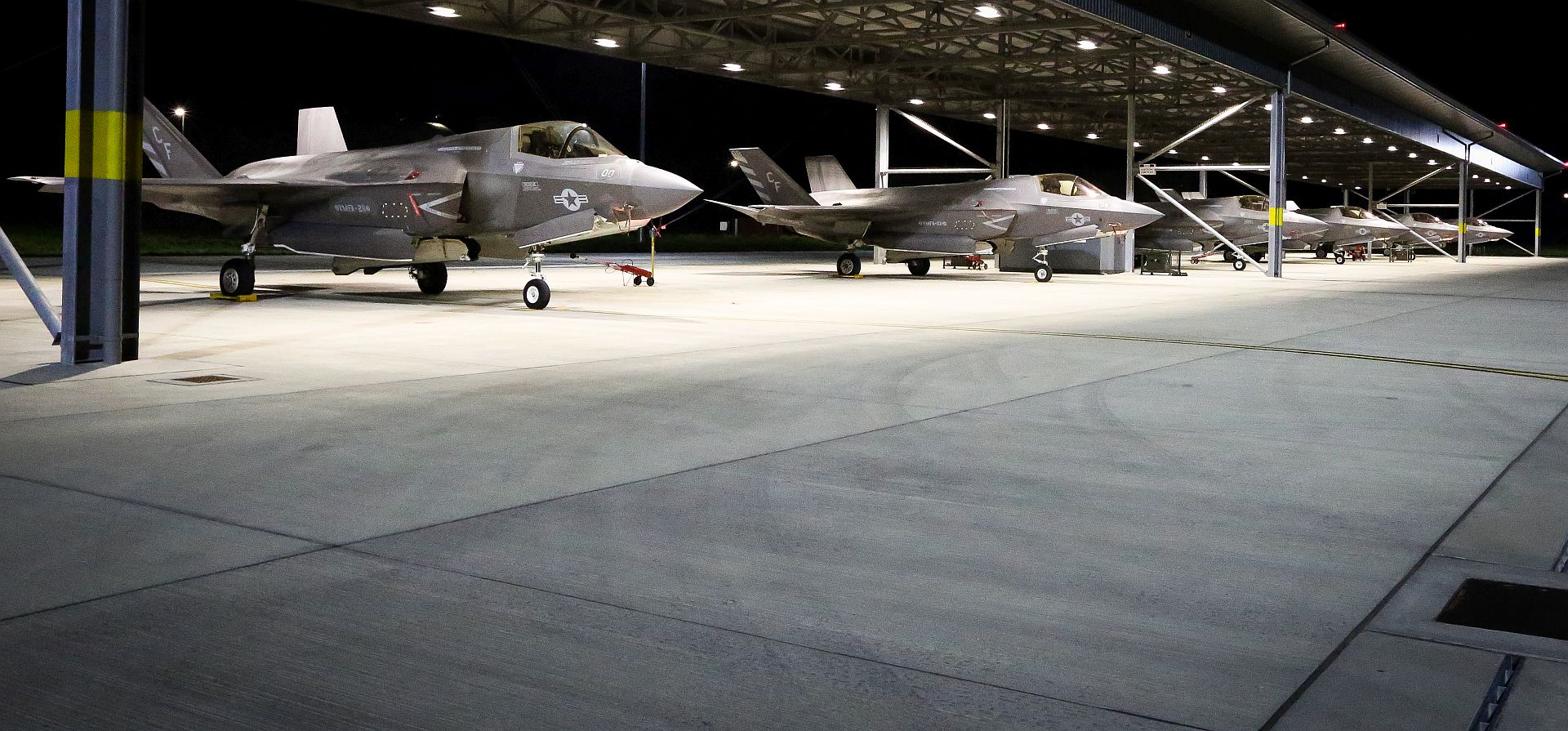 F 35B Lightning II Joint Strike Fighters Flown By The Wake Island Avengers Of Marine Fighter Attack Squadron 211