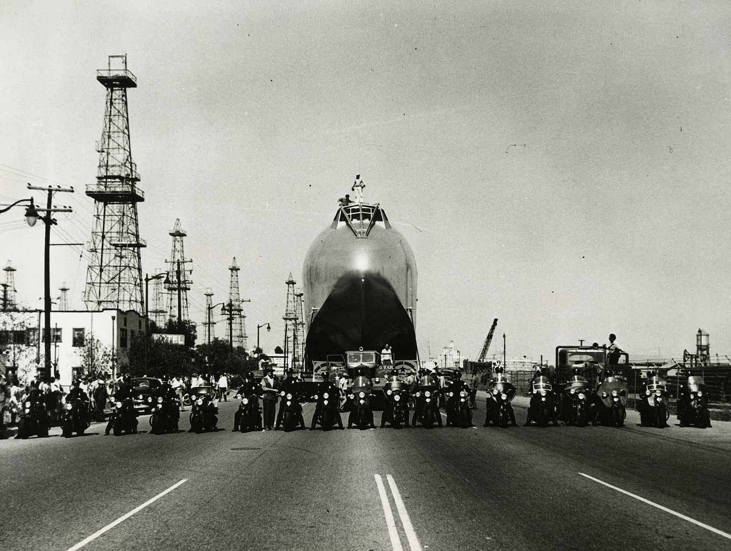 Flying Boat With Police Escort Being Moved To Los Angeles Harbor For Assembly June 1946 9B4Uir7pCekShGoKue7tCb Flying Boat With Police Escort Being Moved To Los Angeles Harbor For Assembly June 1946 9B4Uir7pCekShGoKue7tCb