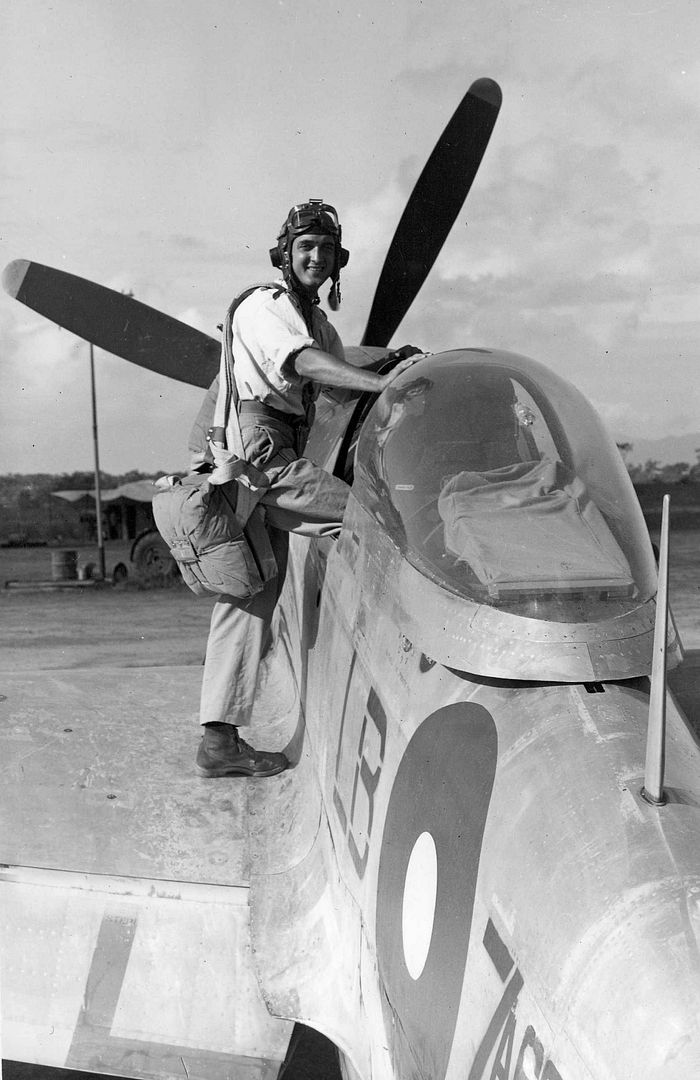 Flying Officer Denzil Vincent Terry Climbs Into Royal Australian Air Force Mustang Aircraft 1944