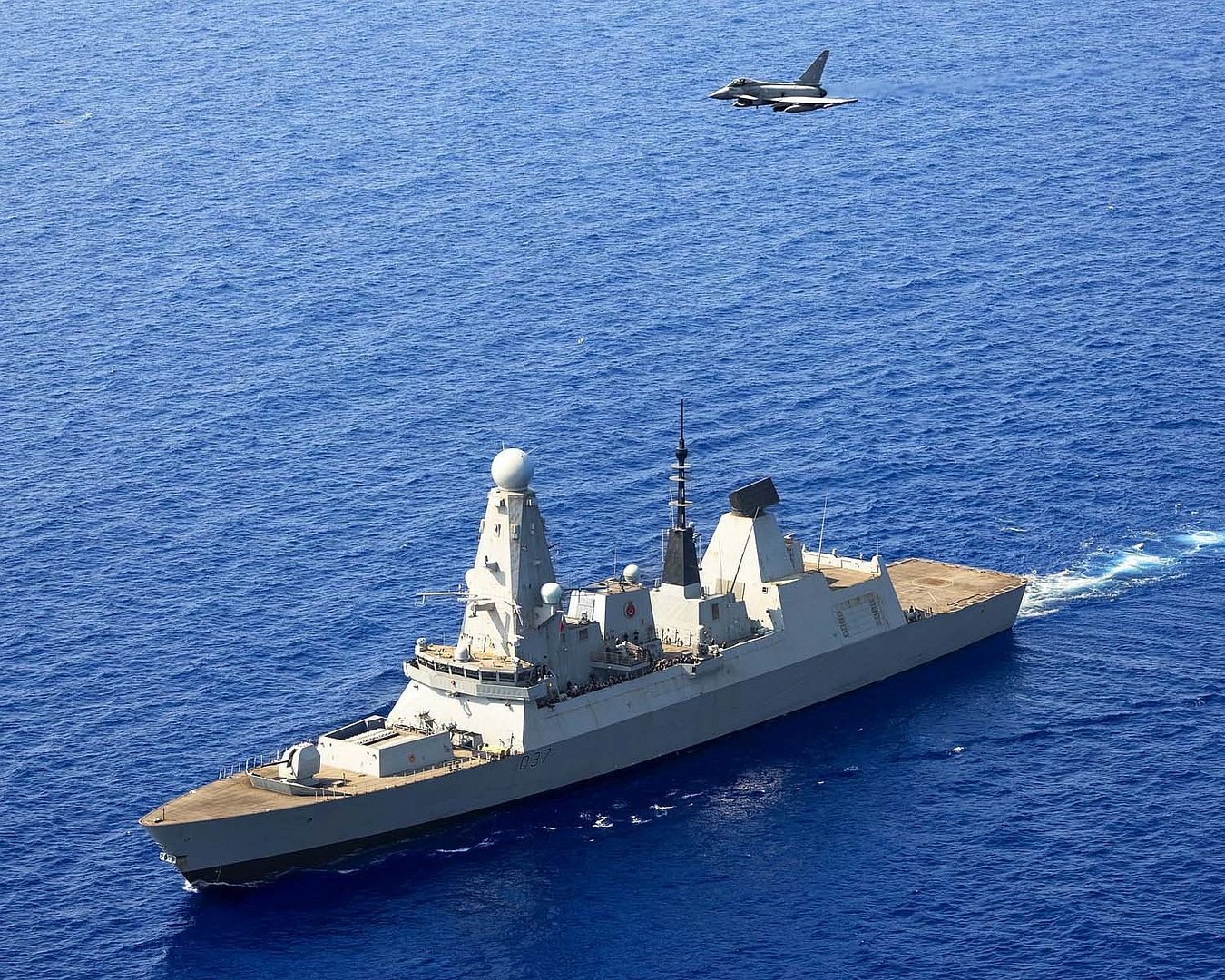 HMS Duncan And An RAF Typhoon HMS Duncan And An RAF Typhoon