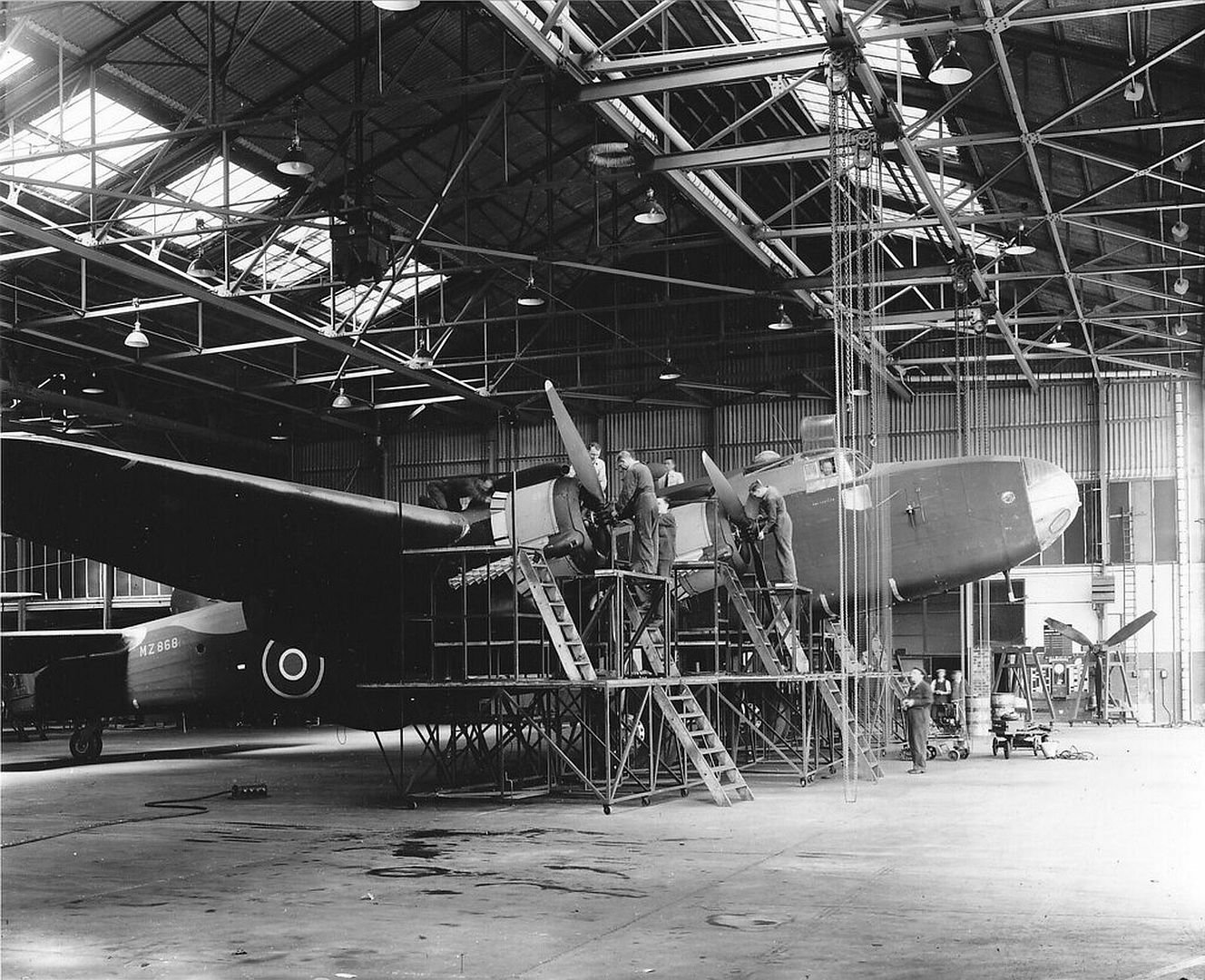 Handley Page Halifax Under Construction At Samlesbury Aerodrome