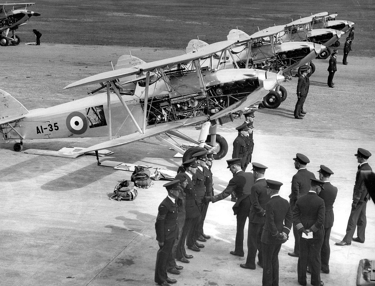 Hawker Demon Aircraft Inspection Laverton 1937