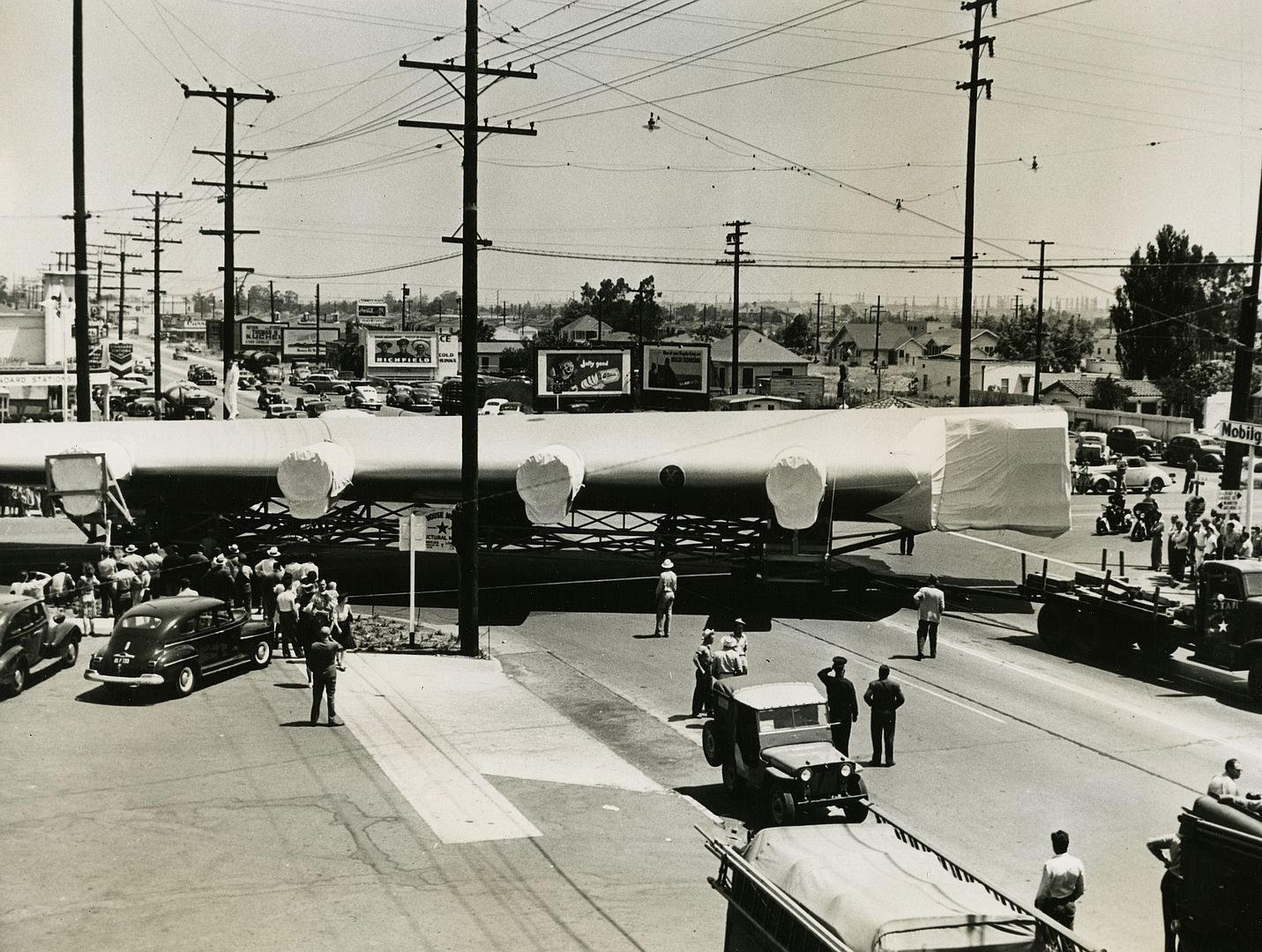 Hughes Flying Boat Being Moved To Los Angeles Harbor June 1946 Hughes Flying Boat Being Moved To Los Angeles Harbor June 1946