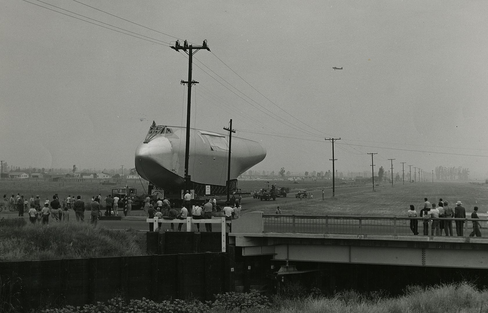 Hughes Flying Boat Fuselage In Transport California June 15 1945