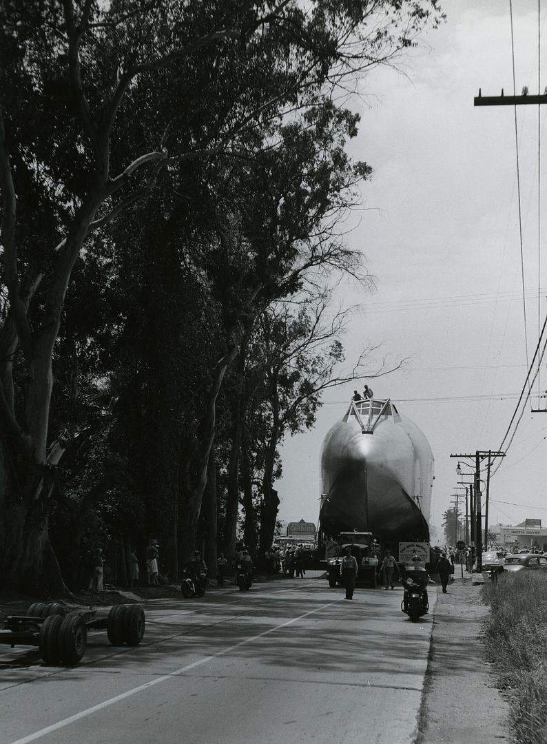 Hughes Flying Boat Section Being Moved To Terminal Island In The Los Angeles Harbor June 15 1946