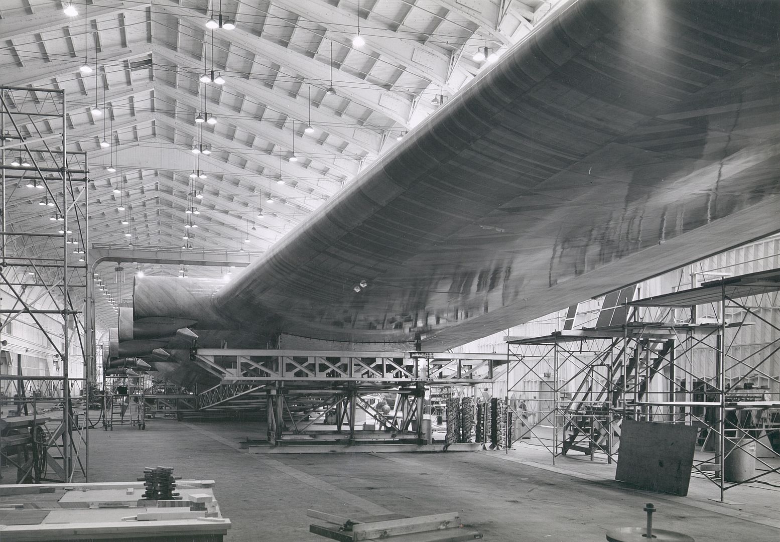 Hughes Flying Boat Wing Under Construction Culver City California June 1 1945 Hughes Flying Boat Wing Under Construction Culver City California June 1 1945