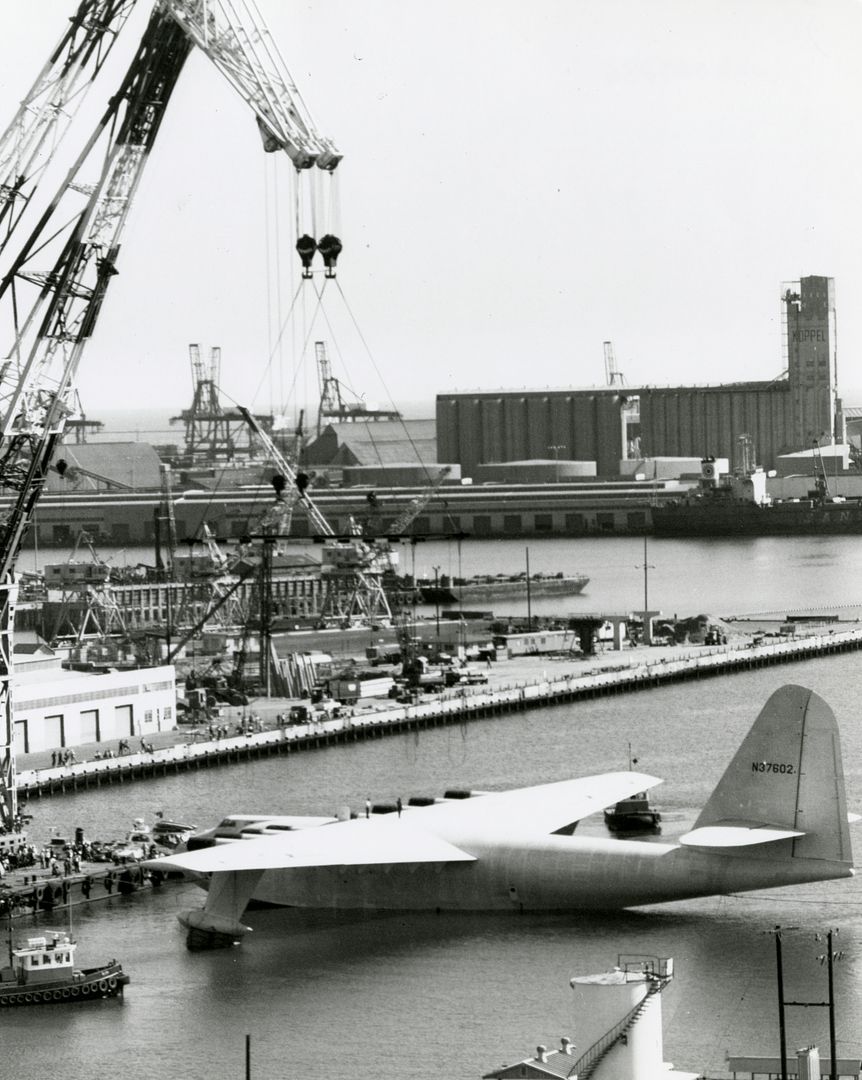 1 Flying Boat At Terminal Island In The Los Angeles Harbor 1947