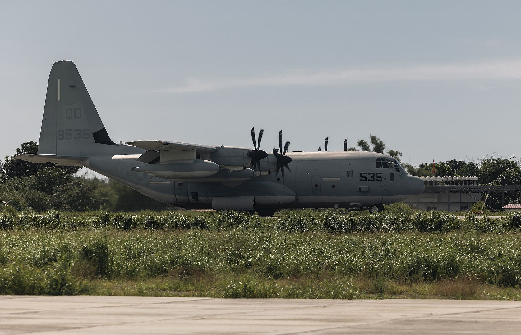 130J Super Hercules From Marine Aerial Refueler Transport Squadron 152 1st Marine Aircraft Wing Lands At Laoag International Airport