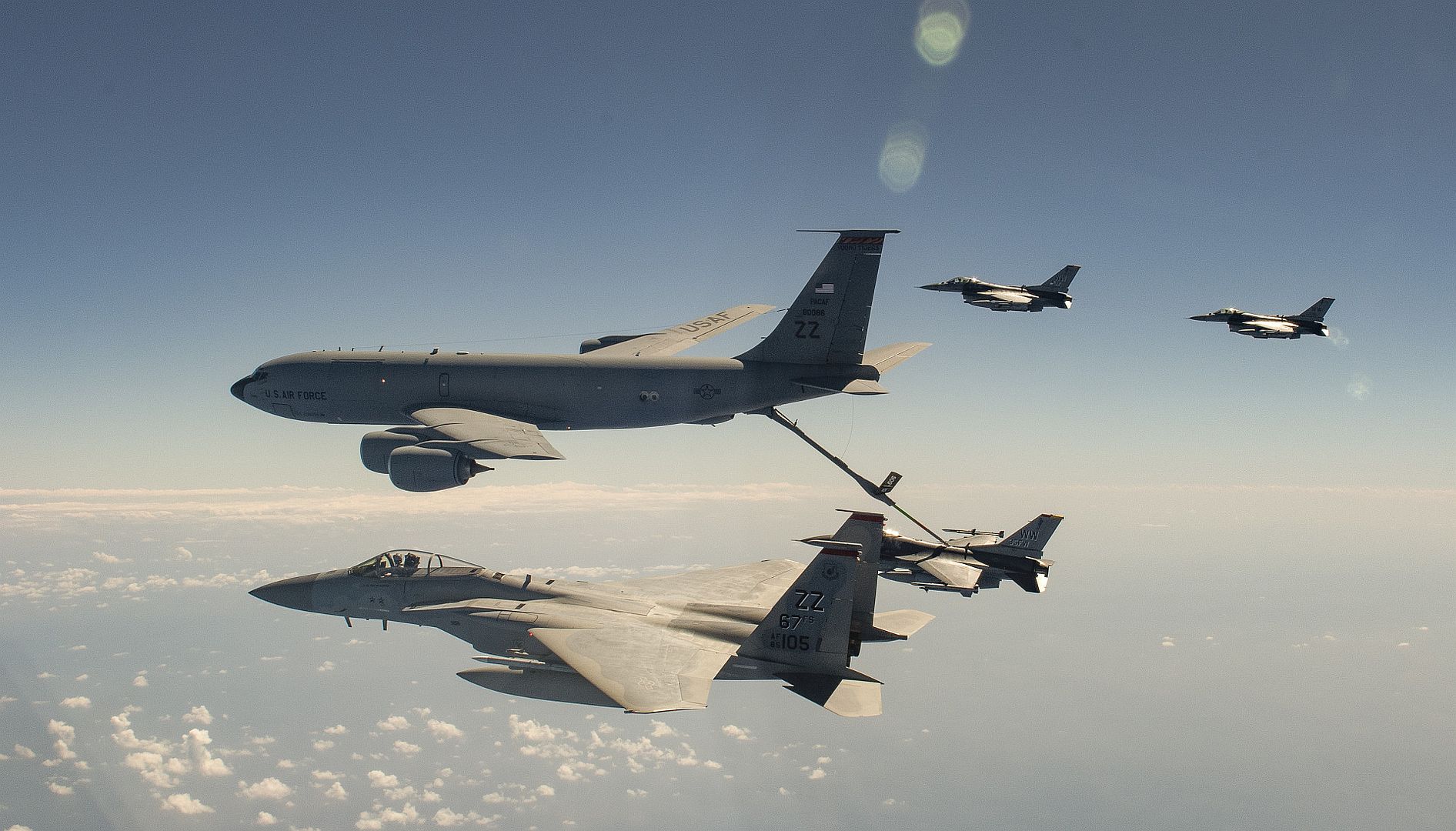 Air Force F 16 Fighting Falcons From The 35th Fighter Wing