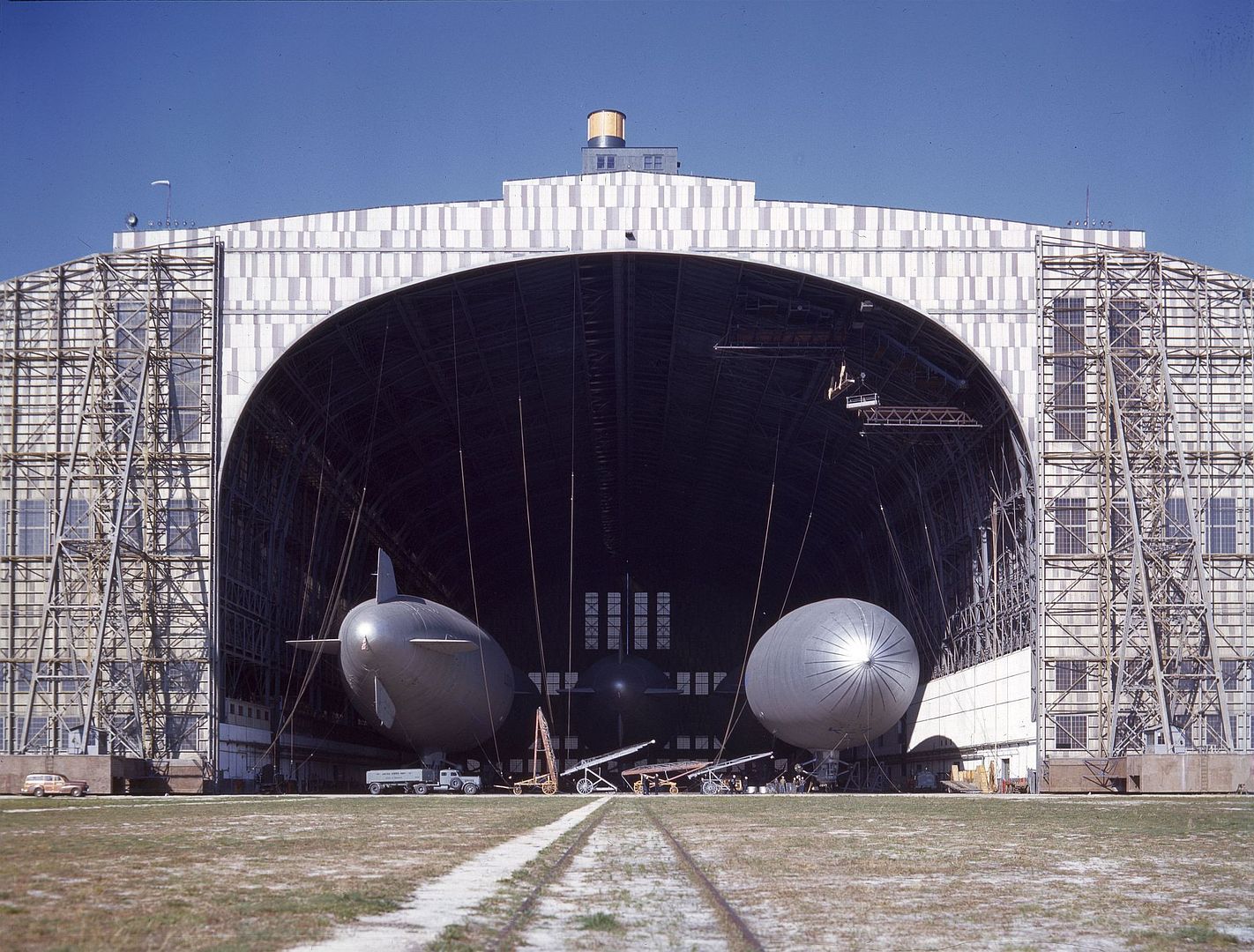 K Type Blimps In Airship Hangar At Naval Air Station Lakehurst New Jersey
