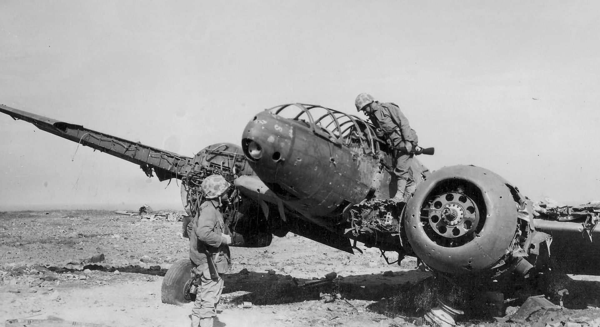 46 Wreck On Iwo Jima