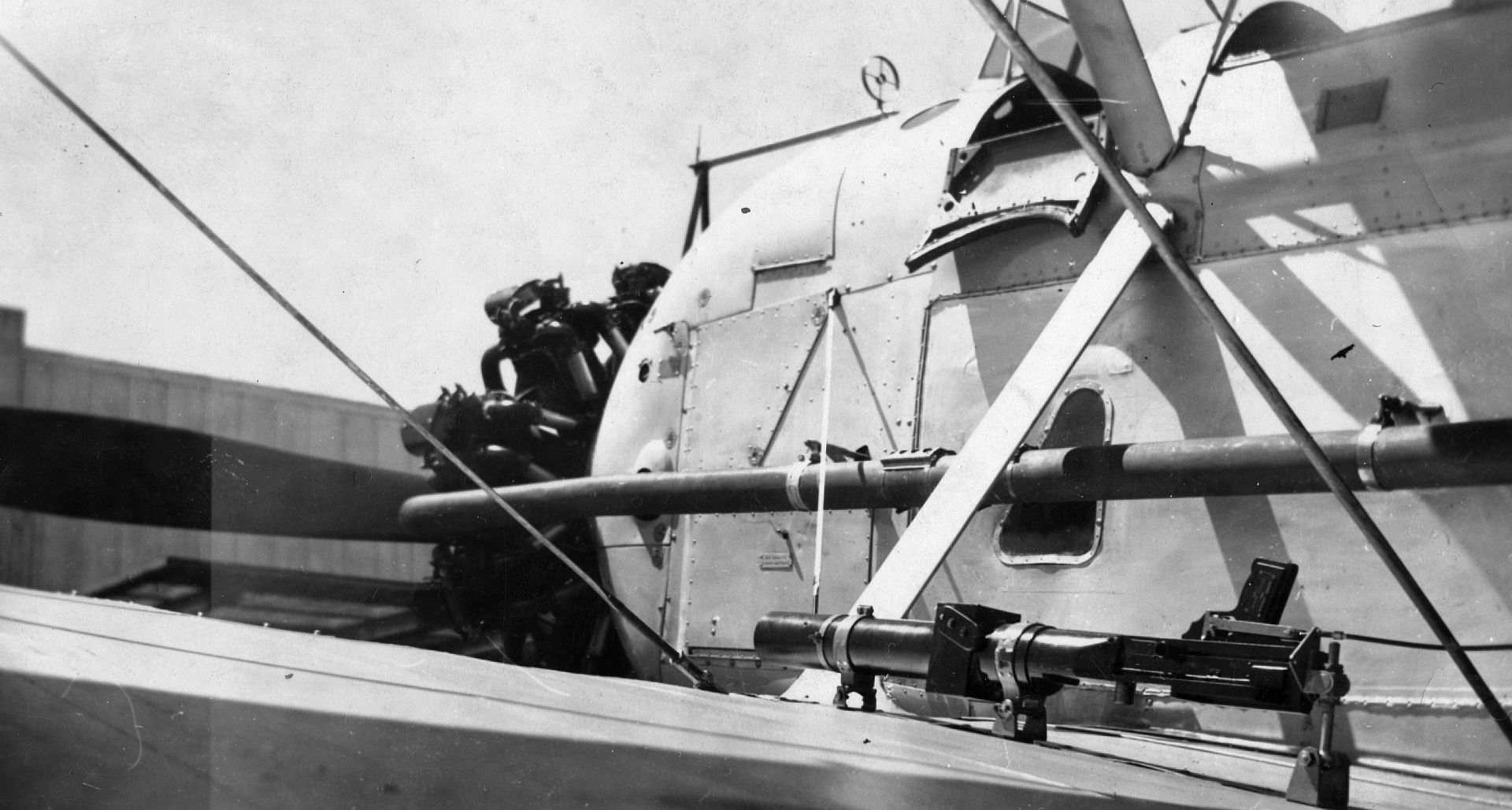 Lewis Camera Gun On Wing Of Vickers Vildebeest
