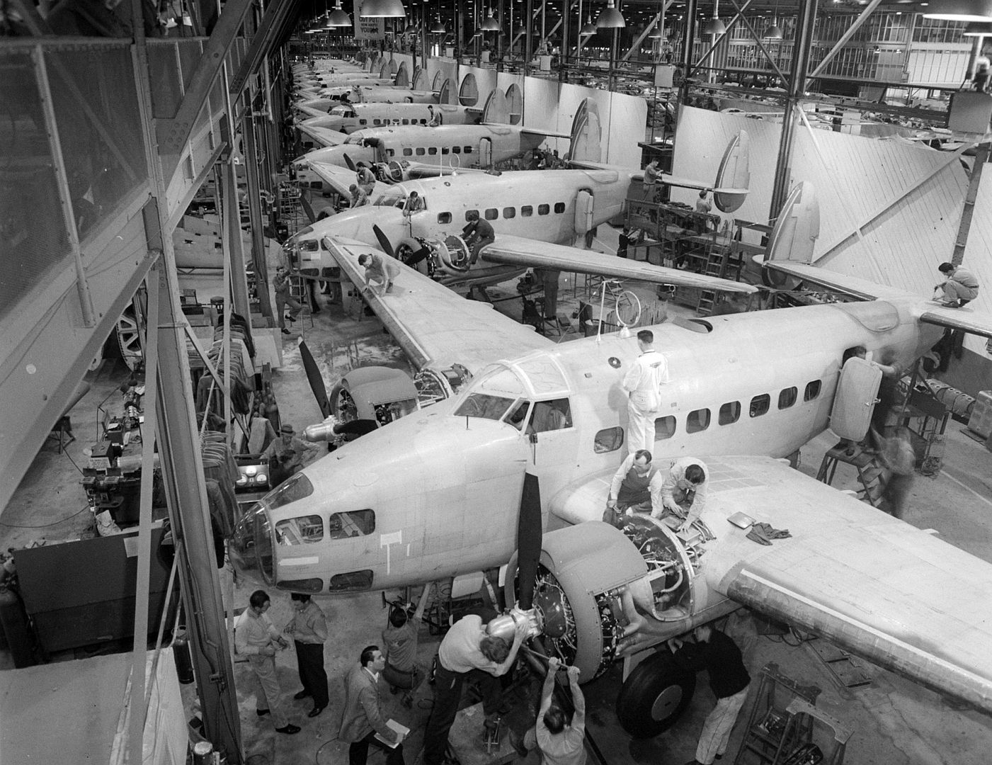 Lockheed Hudson V Production Line Burbank Plant 1941 1