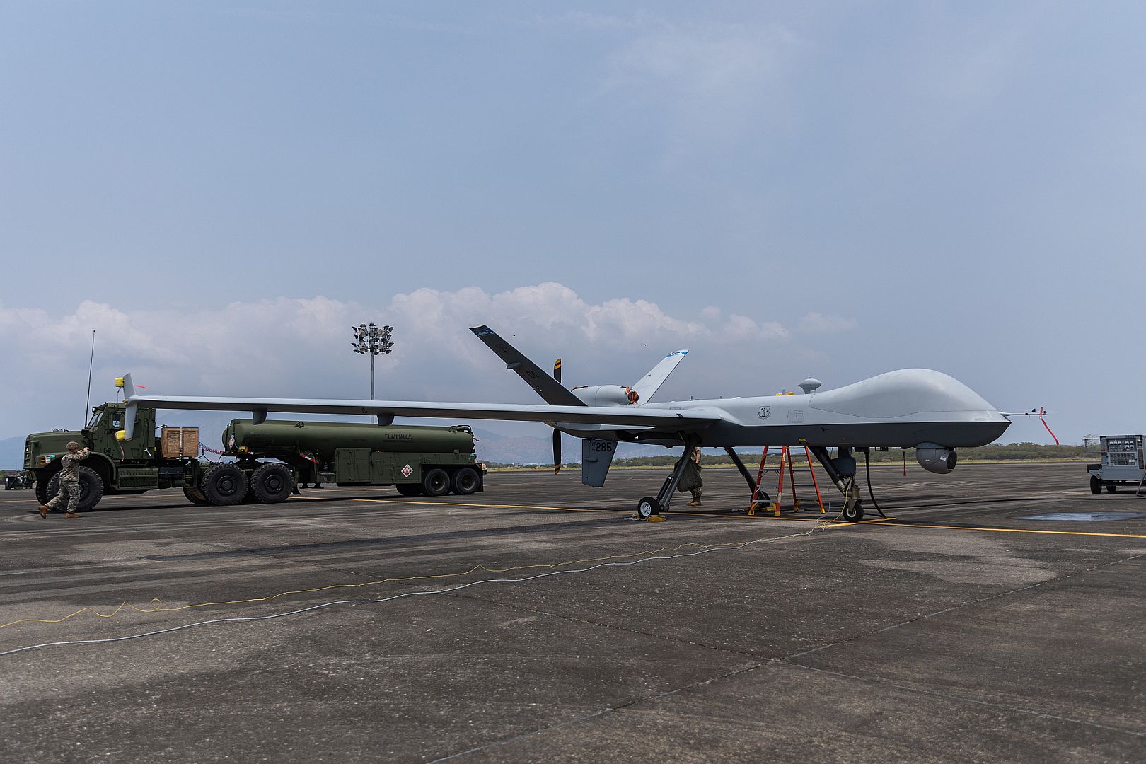 9A Reaper With 163d Attack Wing California Air National Guard During Balikatan 23 At The Subic Bay International Airport Philippines April 7 2023 9A Reaper With 163d Attack Wing California Air National Guard During Balikatan 23 At The Subic Bay International Airport Philippines April 7 2023