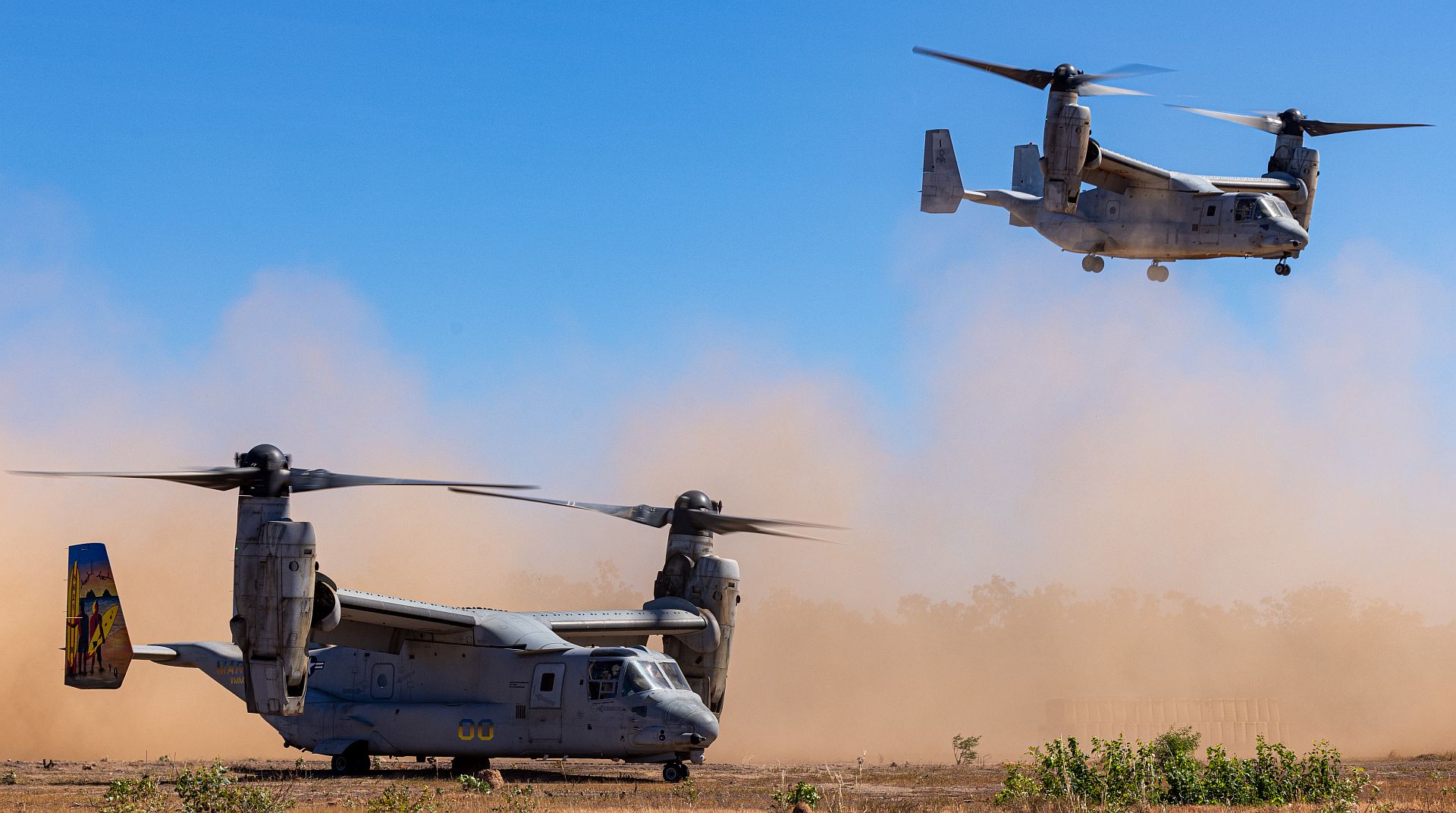 22B Ospreys During An Exercise Predator S Run Warm Start At Robertson Barracks NT Australia July 3 22B Ospreys During An Exercise Predator S Run Warm Start At Robertson Barracks NT Australia July 3