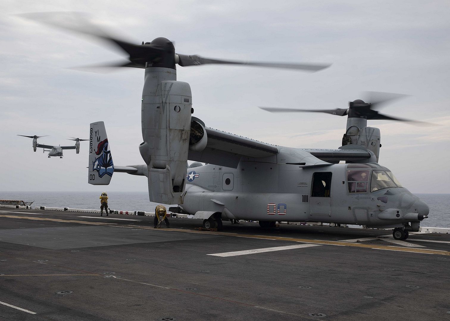 MV 22B Osprey Attached To The Blue Knights Of Marine Medium Tiltrotor Squadron 365