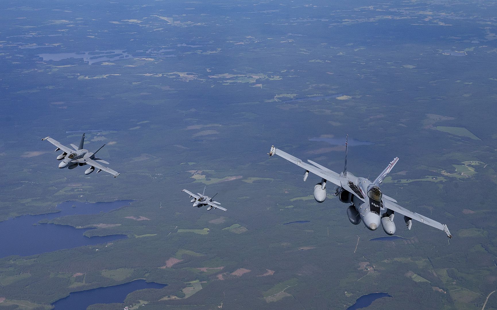 Marine Fighter Attack Squadron115 Fly Alongside Finnish Air Force Fighter Squadron 31 Over Rissala Air Base Near Kuopio Finland June 18 2021