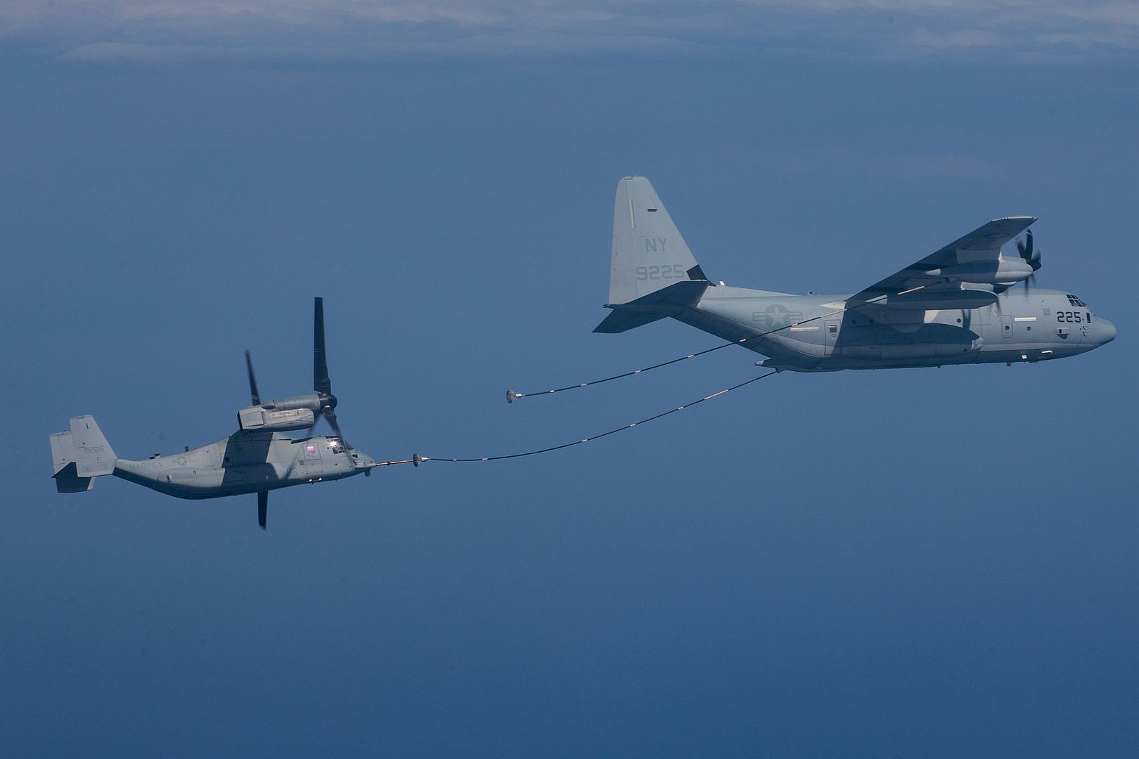 Marine Medium Tiltrotor Squadron 266 And Marine Aerial Refueler Transport Squadron 452 Prepare To Conduct An Aerial Refueling 1
