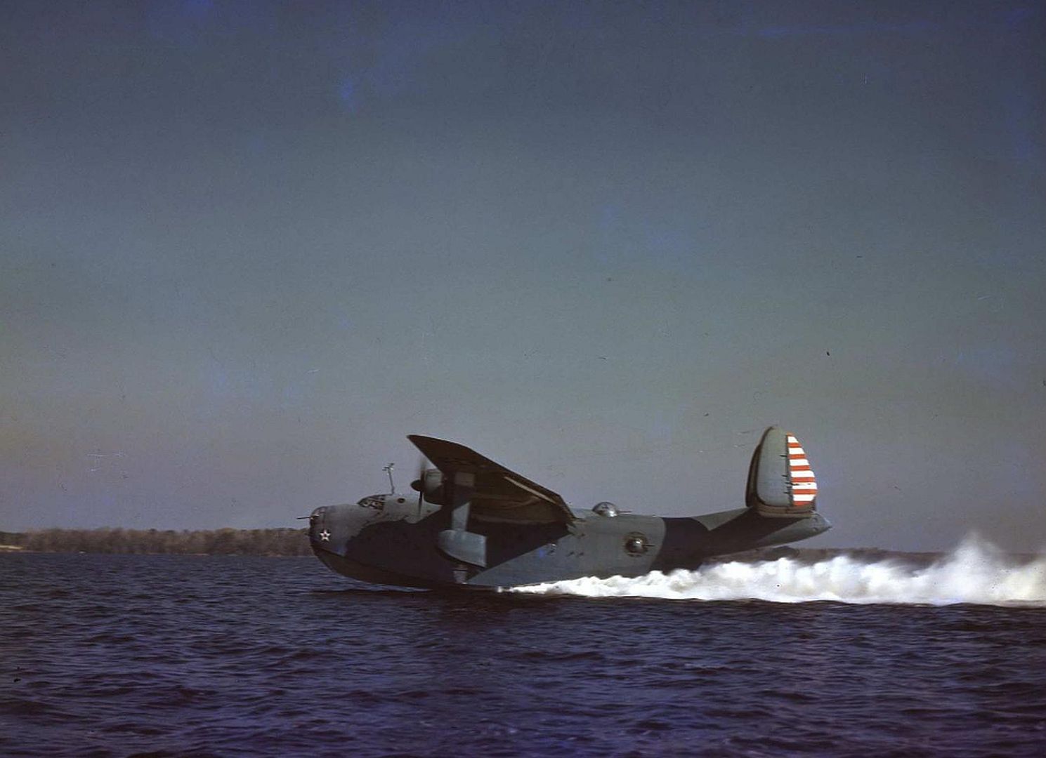 Martin PBM 1 Mariner 1943 Taking Off