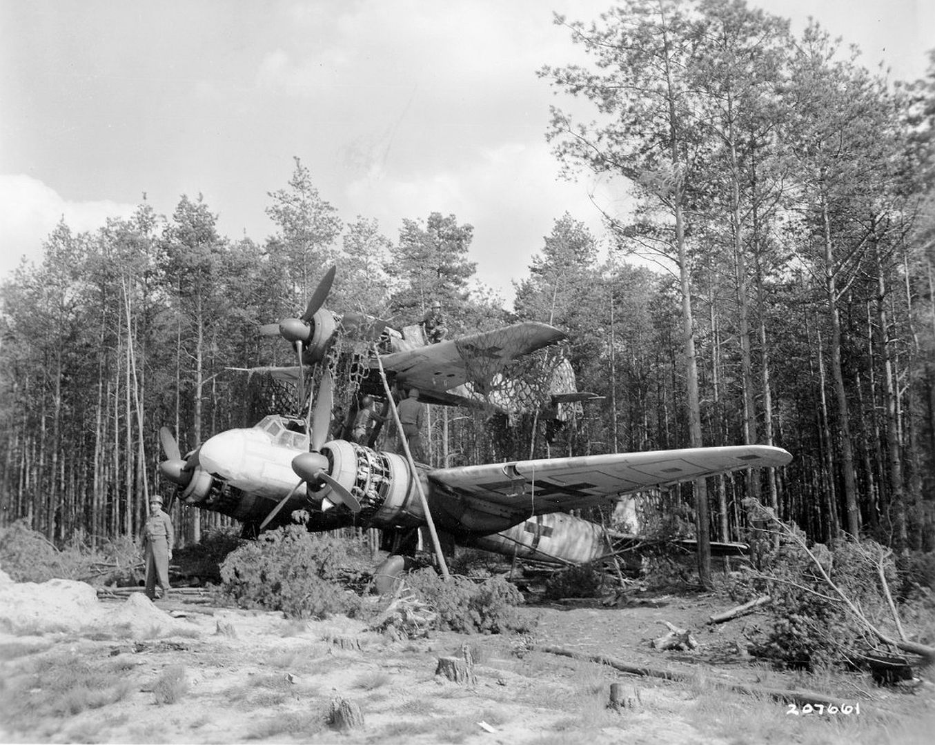 Mistel Ju 88 With Fw 190 Mounted On Back US Army Photo 28 May 1945